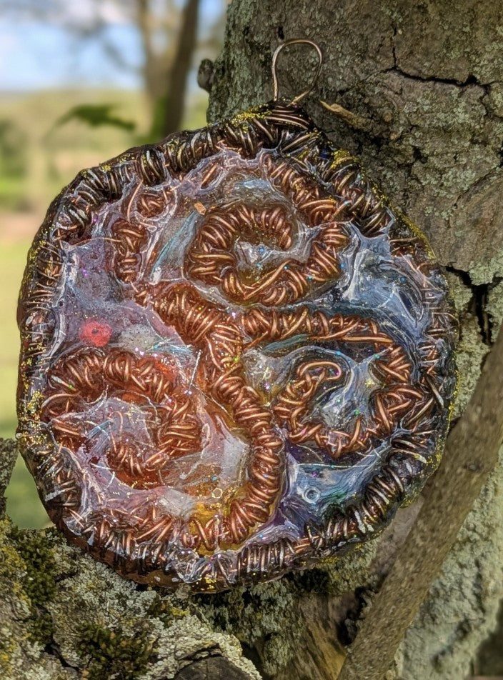 DreamCatcher Inspired Triskelion Wall Hanging Art, for Good Dreams & Protection
