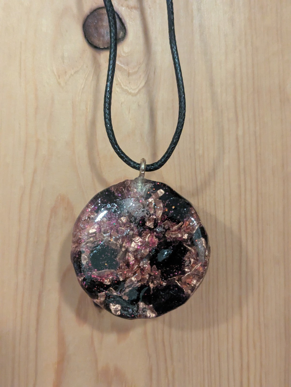 Purple&Maroon Rose Quartz and Garnet Orgonite Necklace for Love and Protection