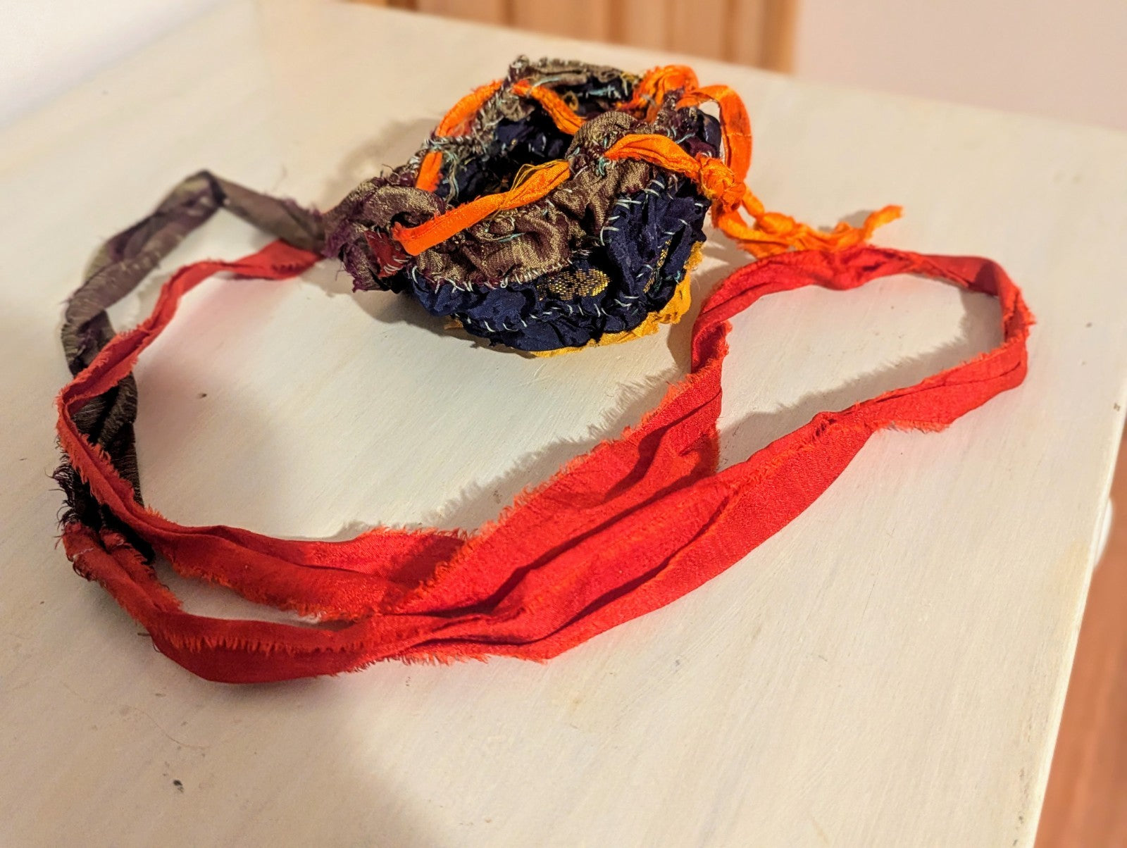 Protection and Grounding Gemstone Bundle with Handmade Drawstring Sari Silk Bag