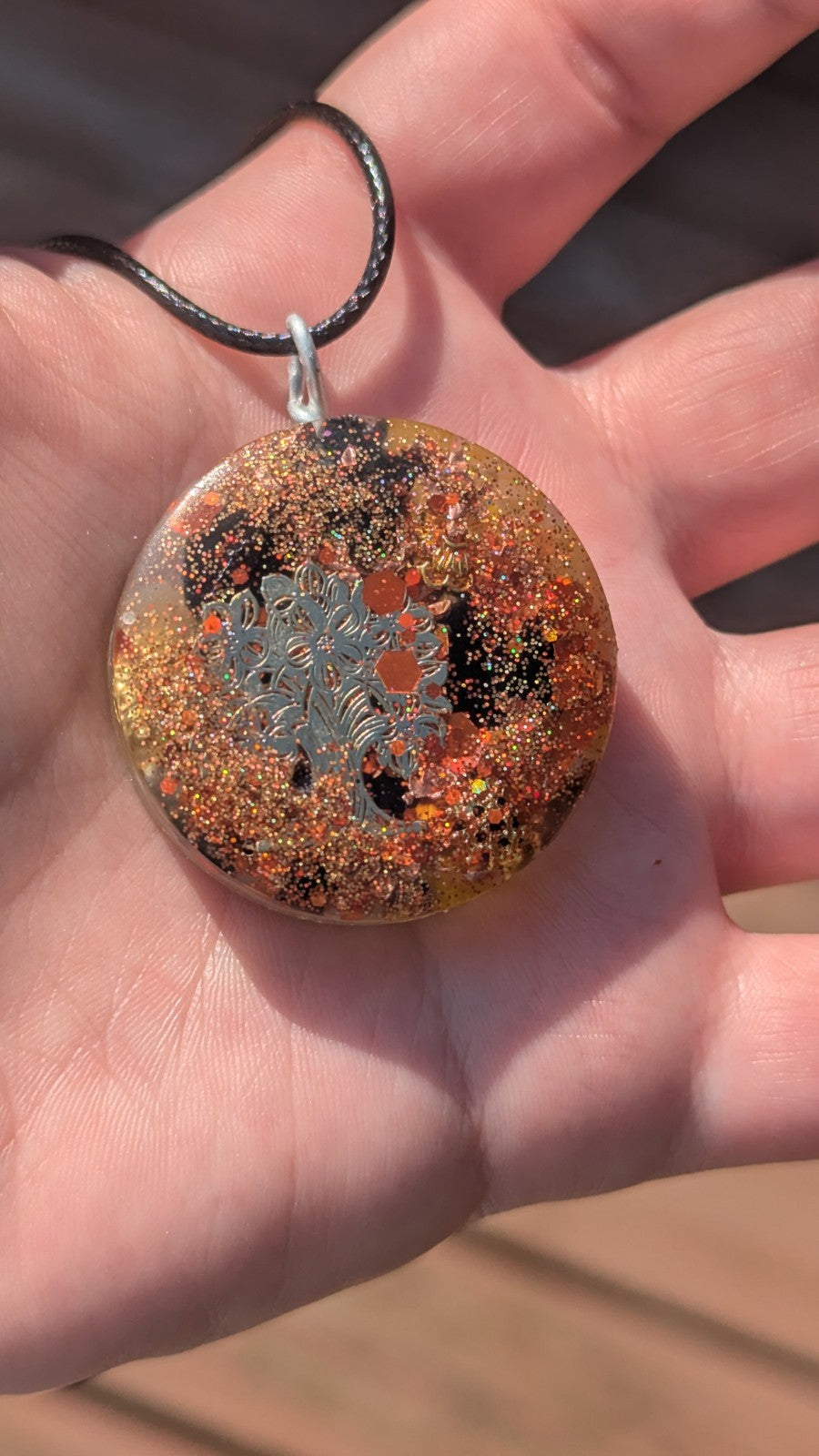 Citrine and Red Agate Orgonite, for Protection and Prosperity