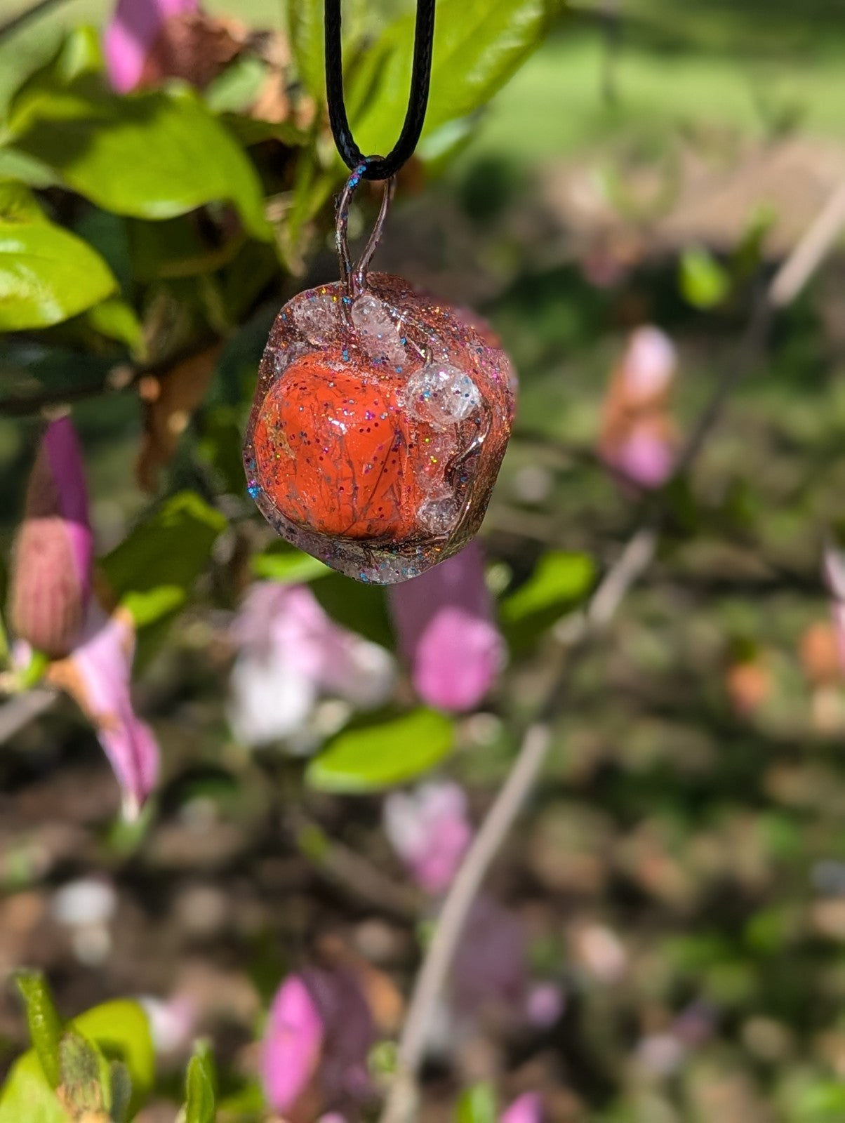 Red Jasper Orgonite Pendant for Root Chakra and Creativity