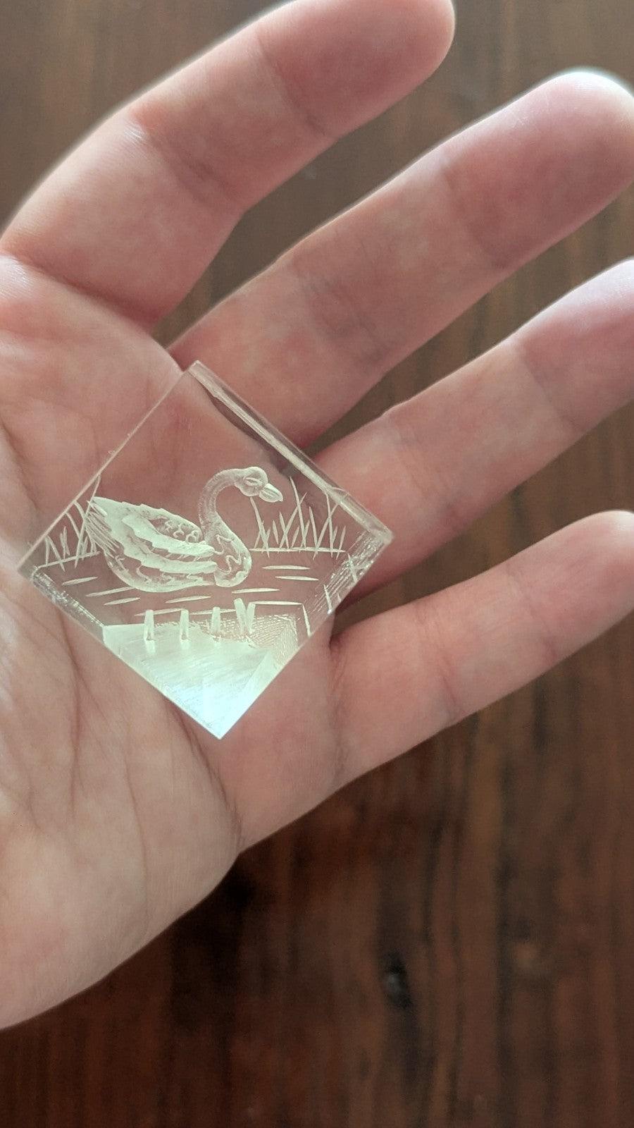 Small Vintage Swan Cube, Home Decor, Knickknack