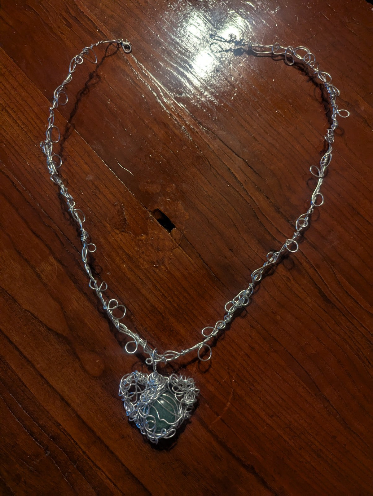 Green Aventurine Necklace for Heart Chakra and Emotional Healing