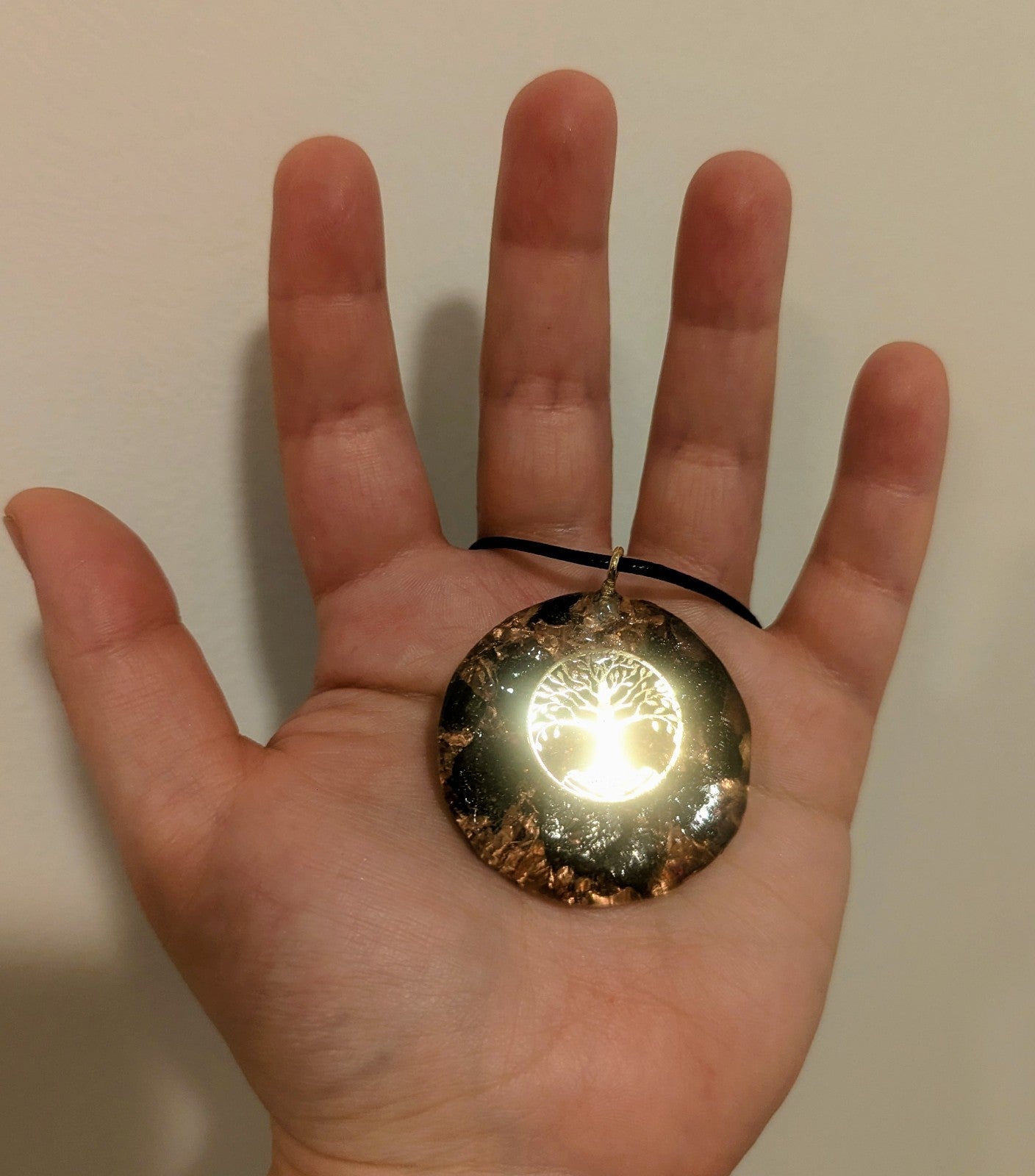 Bright Pink Rose Quartz and Garnet Orgonite Necklace For Love and Protection