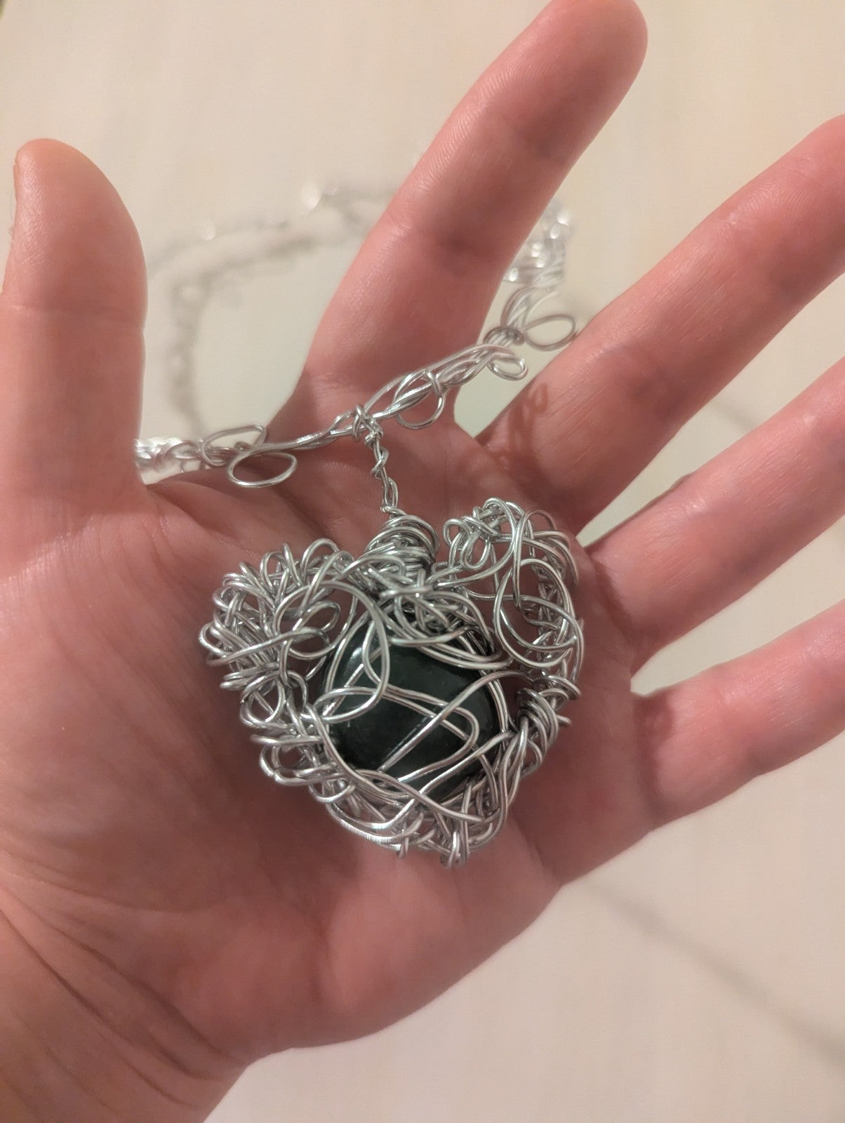 Green Aventurine Necklace for Heart Chakra and Emotional Healing