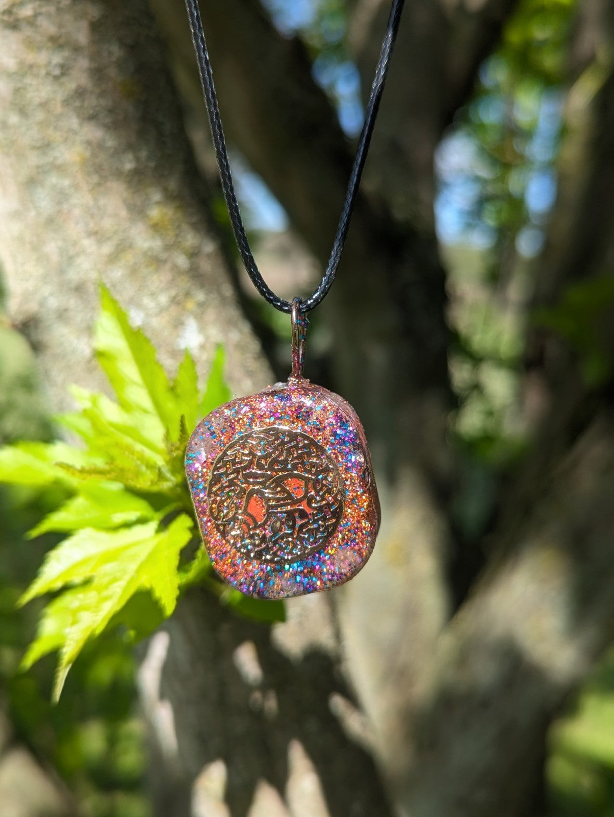 Red Jasper Orgonite Pendant for Root Chakra and Creativity