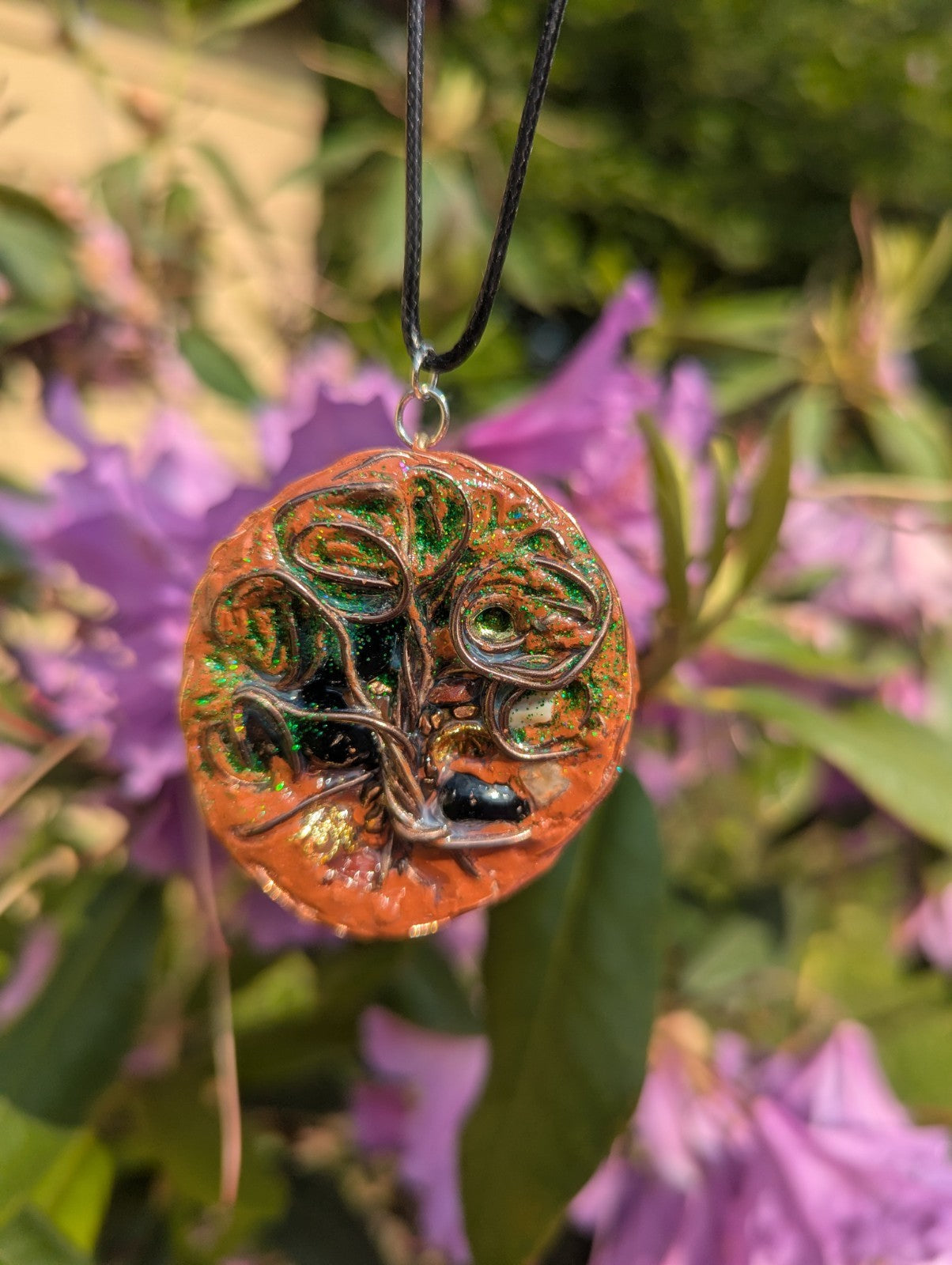 Green Tree of Life Orgonite for Protection, Grounding, and Emotional Balance
