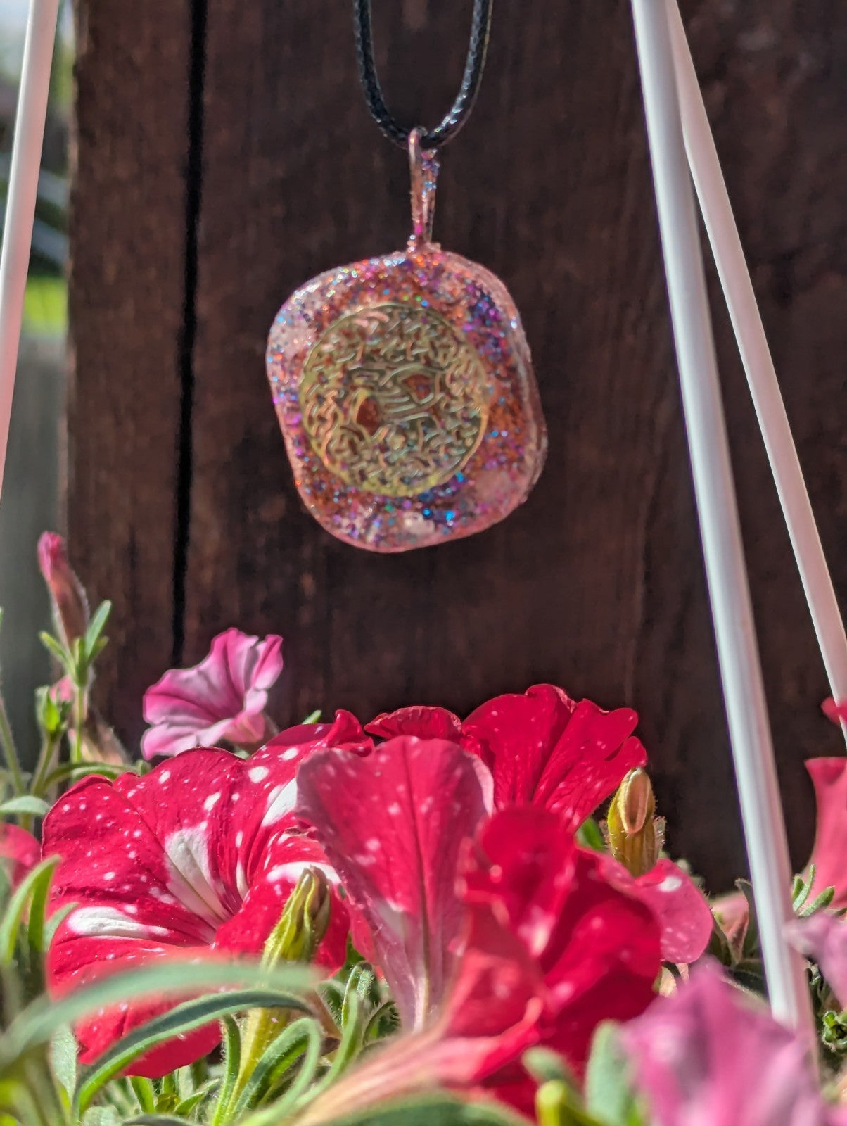 Red Jasper Orgonite Pendant for Root Chakra and Creativity