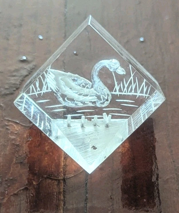 Small Vintage Swan Cube, Home Decor, Knickknack