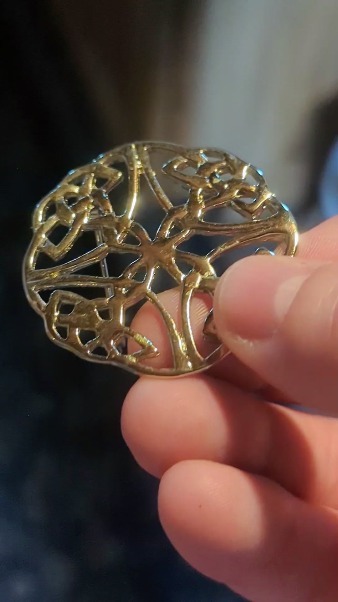 Silver Vintage Pin, Brooch, Celtic