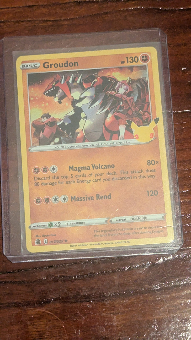 Groudon Pokemon Celebrations, #017/025, 2021, Basic | Crystal Arborist