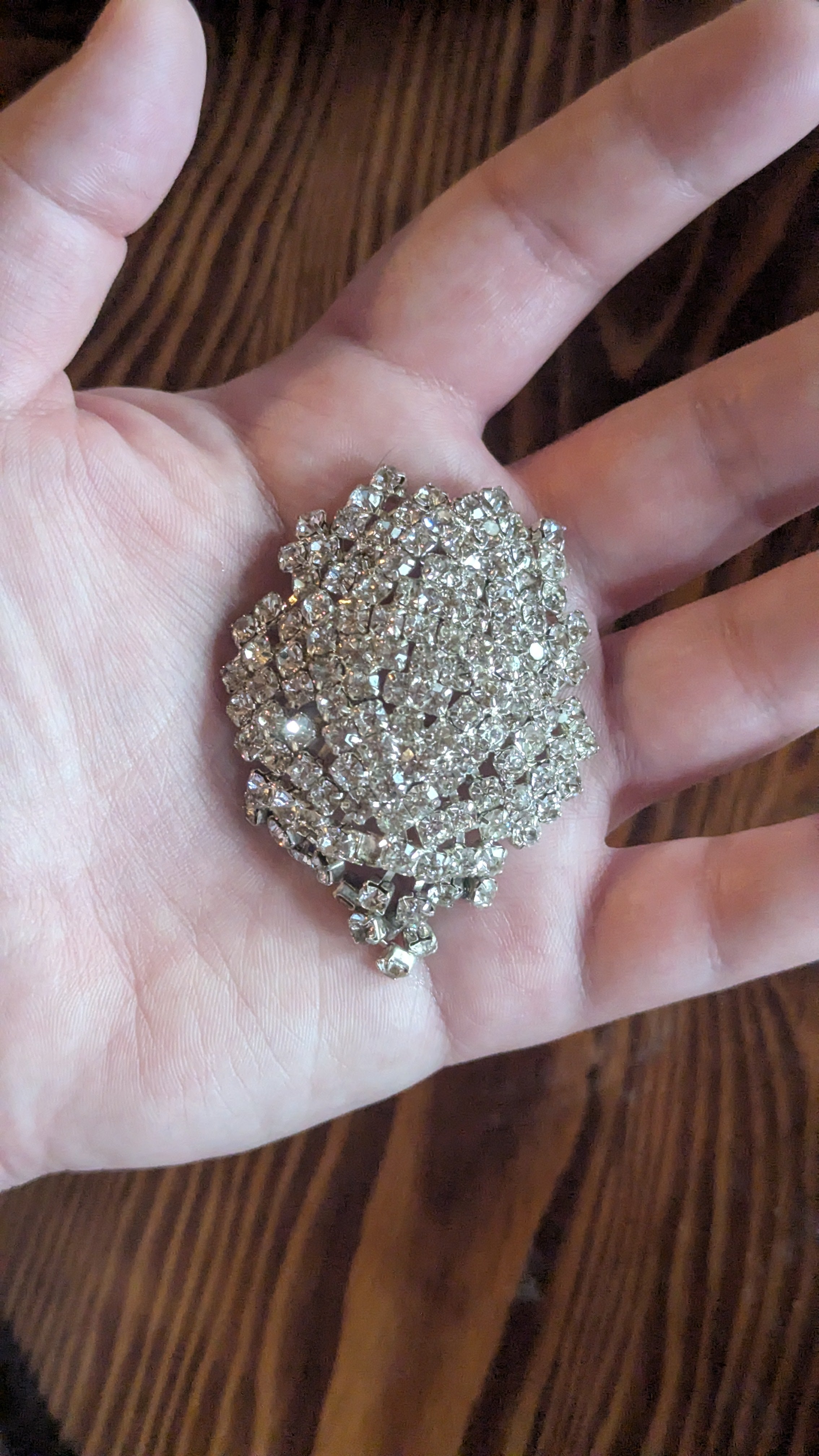 Sparkling Vintage Rhinestone Pin, Stunning, Statement Piece