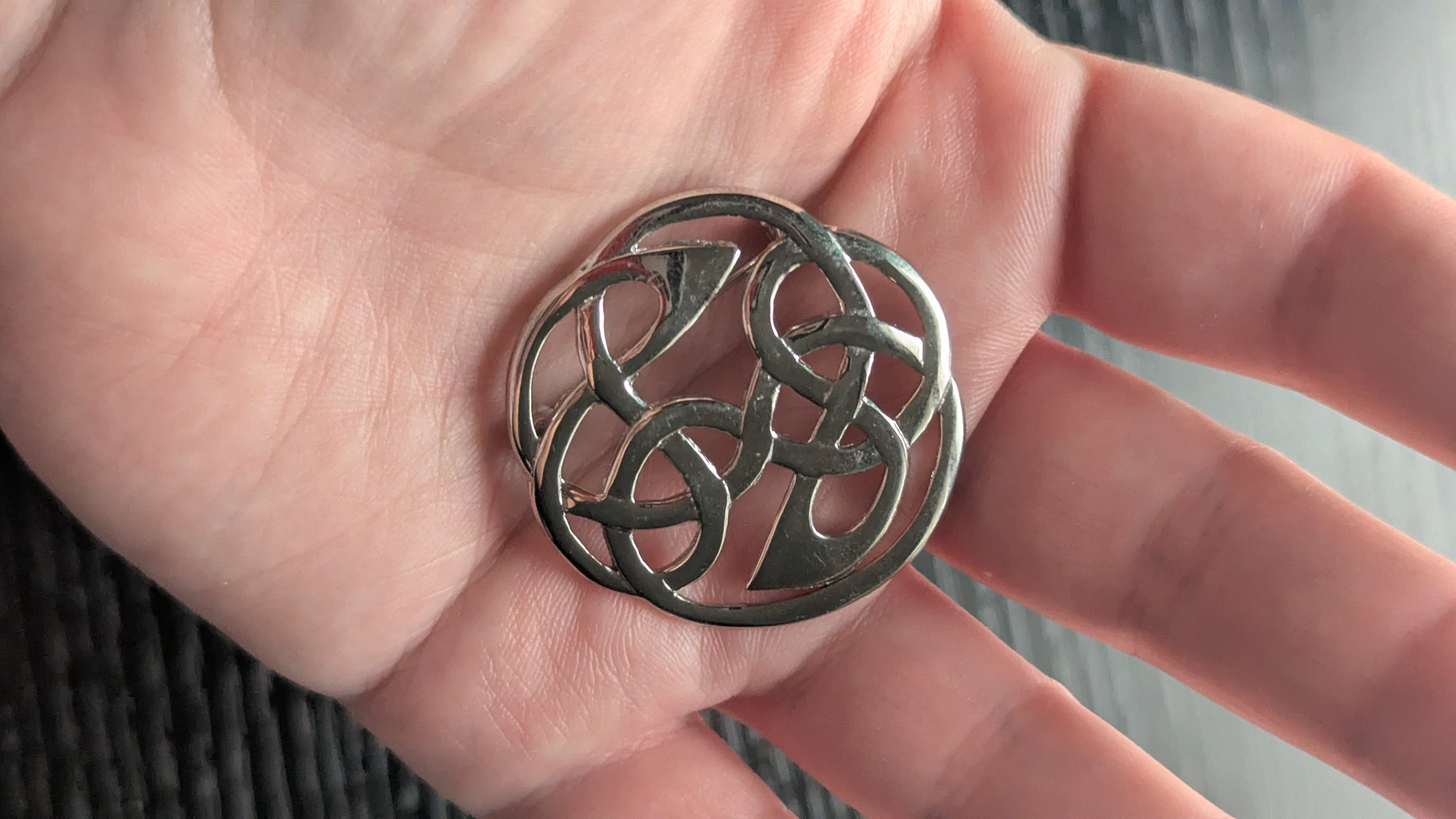Silver Celtic Knot Vintage Pin
