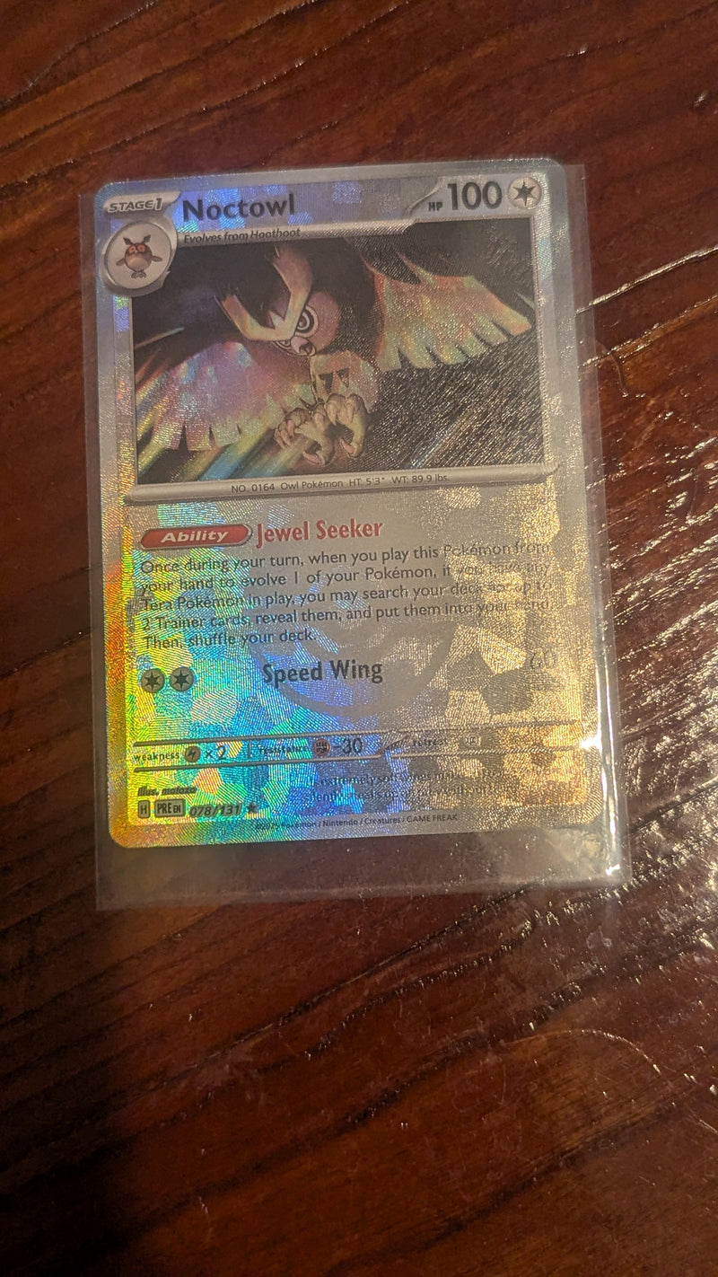 NM Noctowl Pokeball Card, #78/131, 2025, stage 1, Holographic, Poke'mon | Crystal Arborist