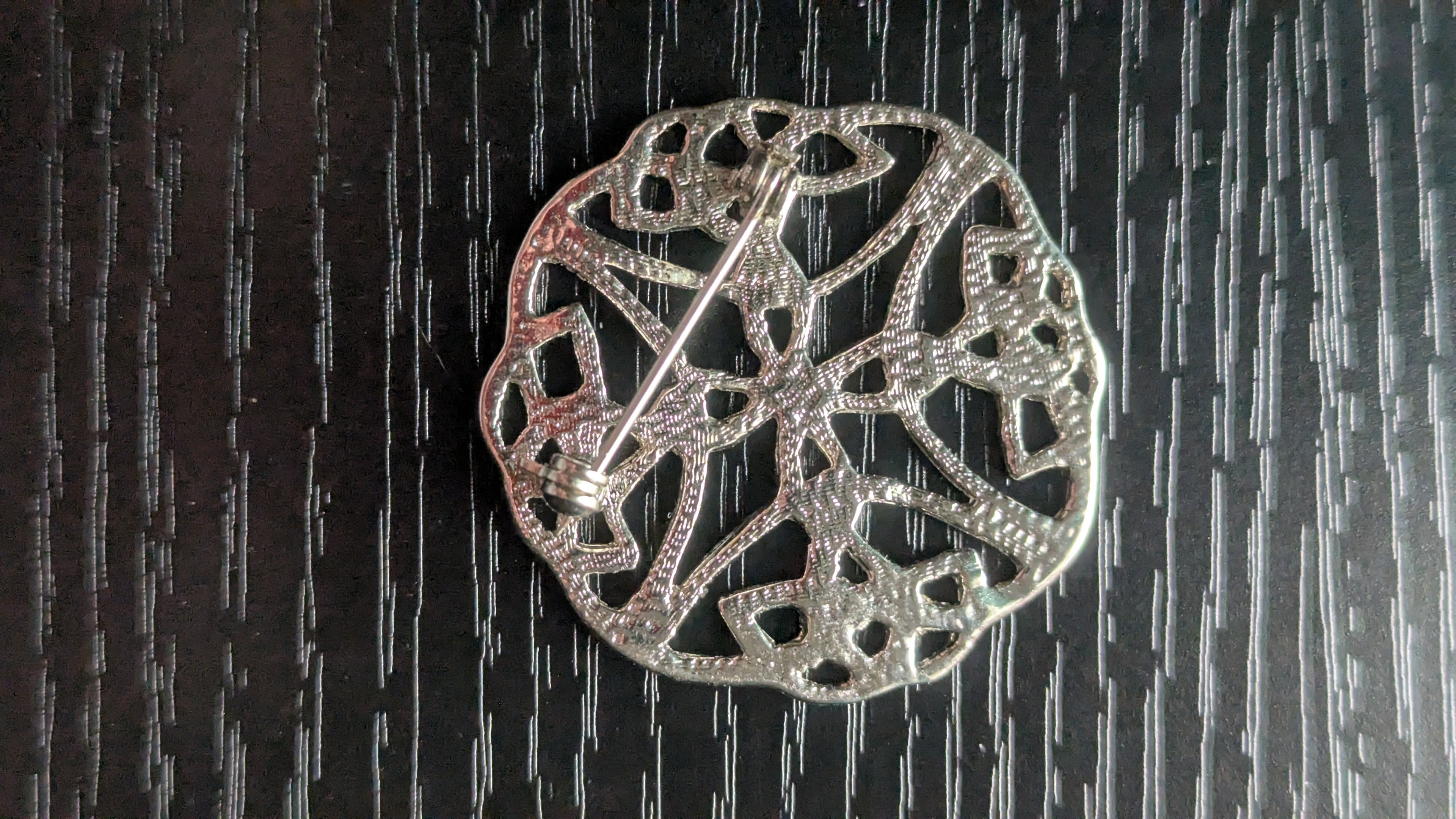 Silver Vintage Pin, Brooch, Celtic
