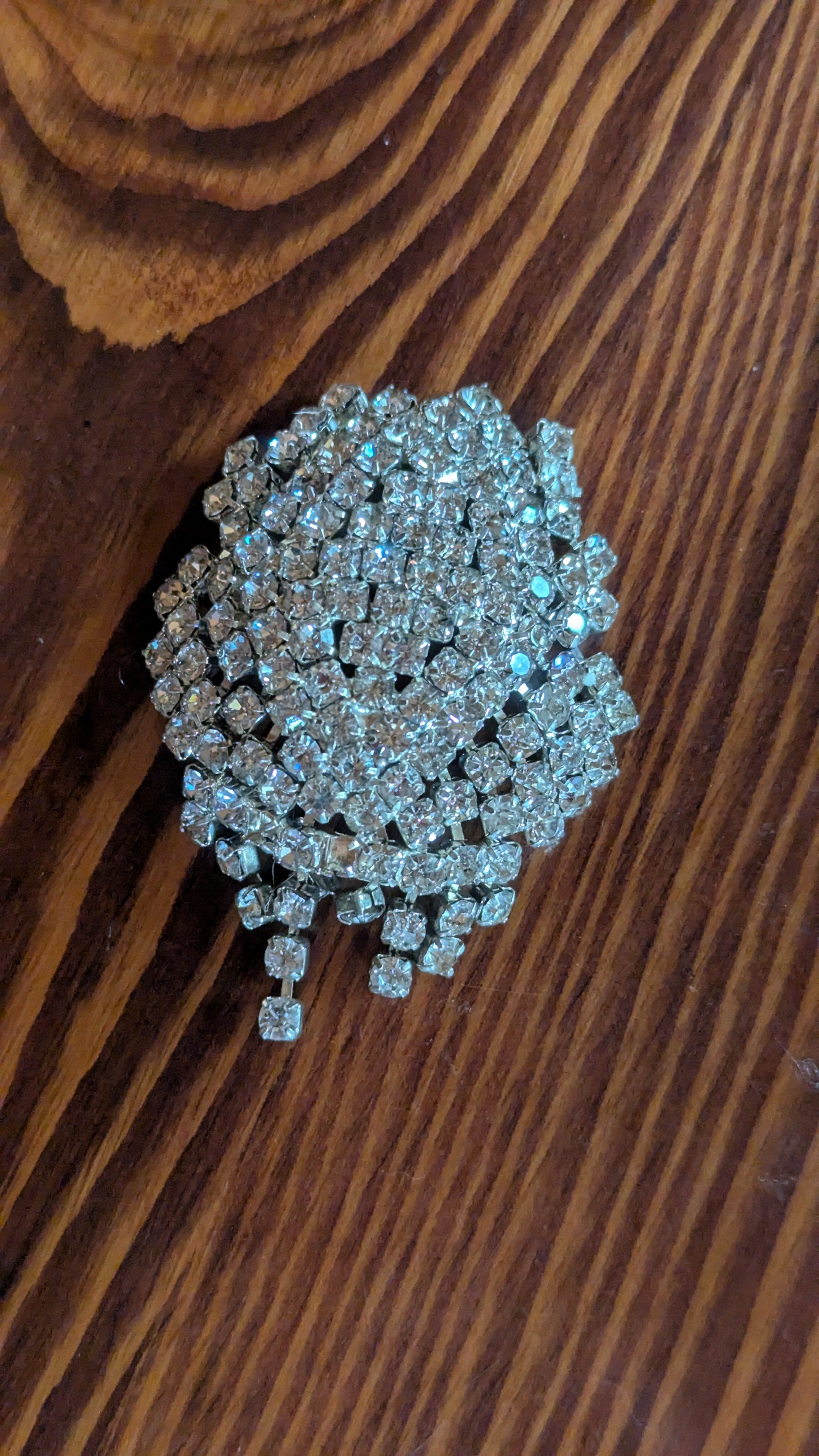 Sparkling Vintage Rhinestone Pin, Stunning, Statement Piece