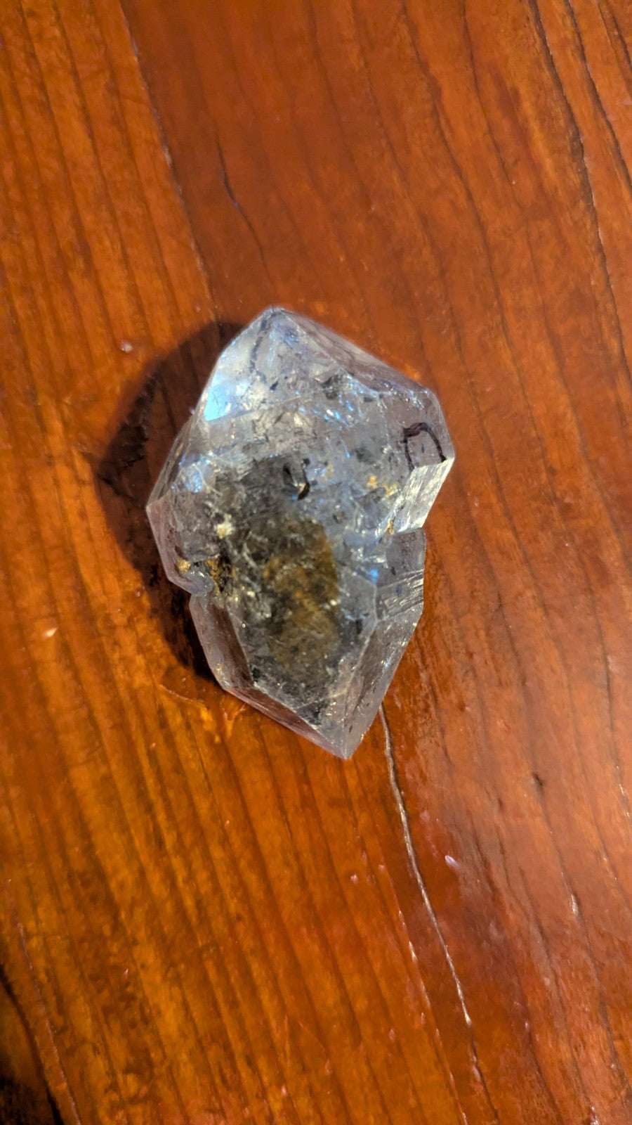 Original ore Herkimer Enhydro Crystal Cluster Gem&two Moving water droplets 65g | Crystal Arborist
