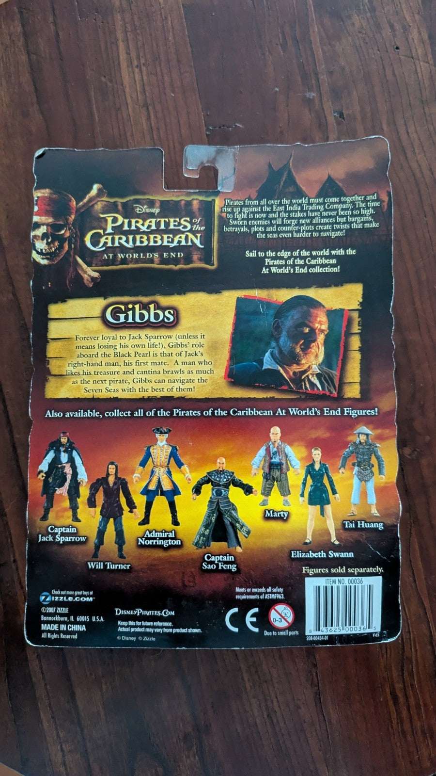 Mr. Gibbs, Pirates Of The Caribbean, Action Figure | Crystal Arborist