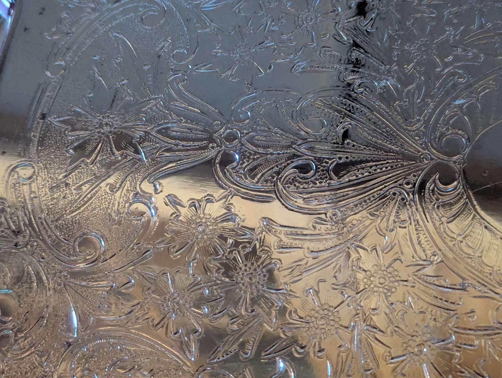 Vintage Silver Metal Serving Tray, Irvinware, Made in the USA | Crystal Arborist