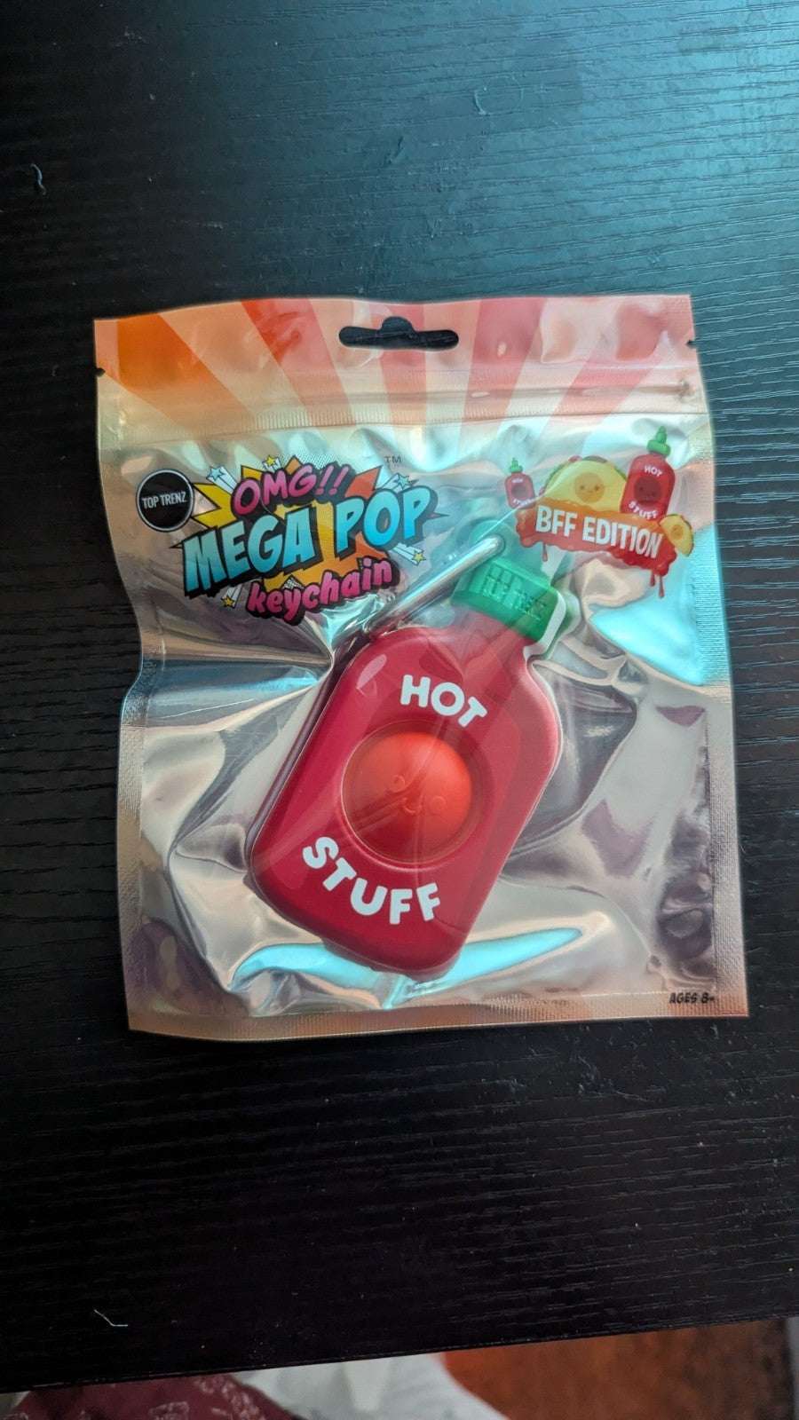 OMG Mega Pop Keychain, Hot Sauce Bubble Popper, Fidget Toy | Crystal Arborist