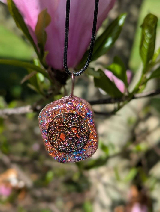 Red Jasper Orgonite Pendant for Root Chakra and Creativity | Crystal Arborist