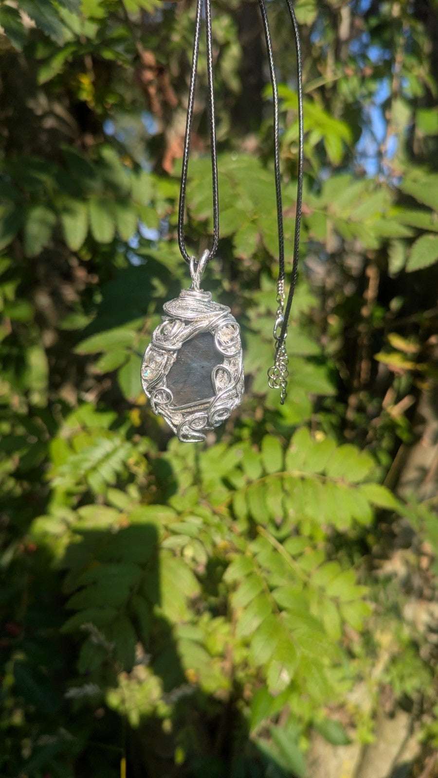 Silver Tone Labradorite Necklace | Crystal Arborist
