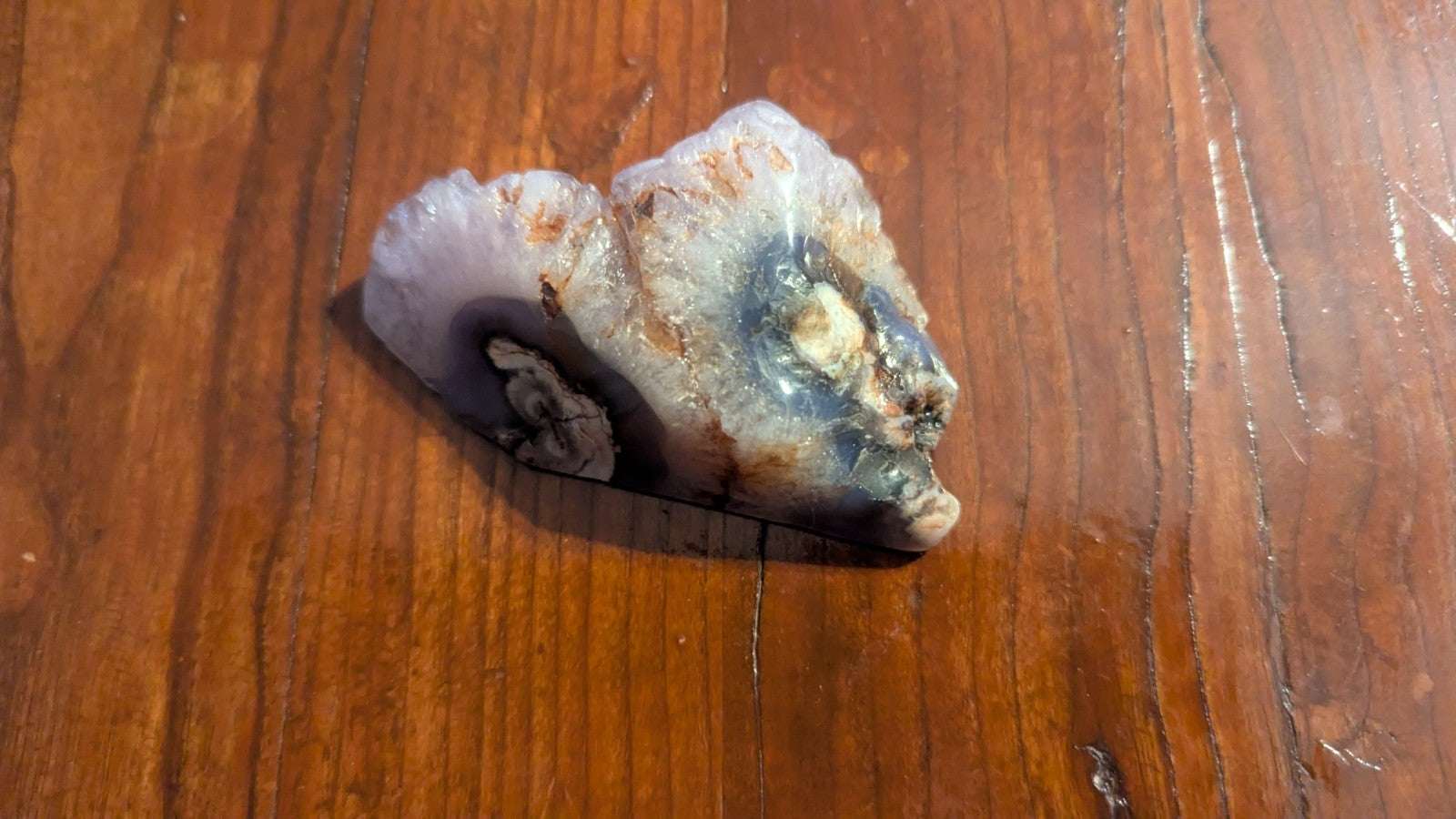 107g Natural Blue Snowflake Flower Agate Crystal Slice Reiki Stone Healing | Crystal Arborist