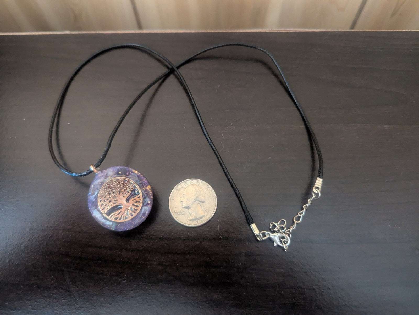 Orgonite Pendant: Purple Necklace for Prosperity and Inner Peace | Crystal Arborist