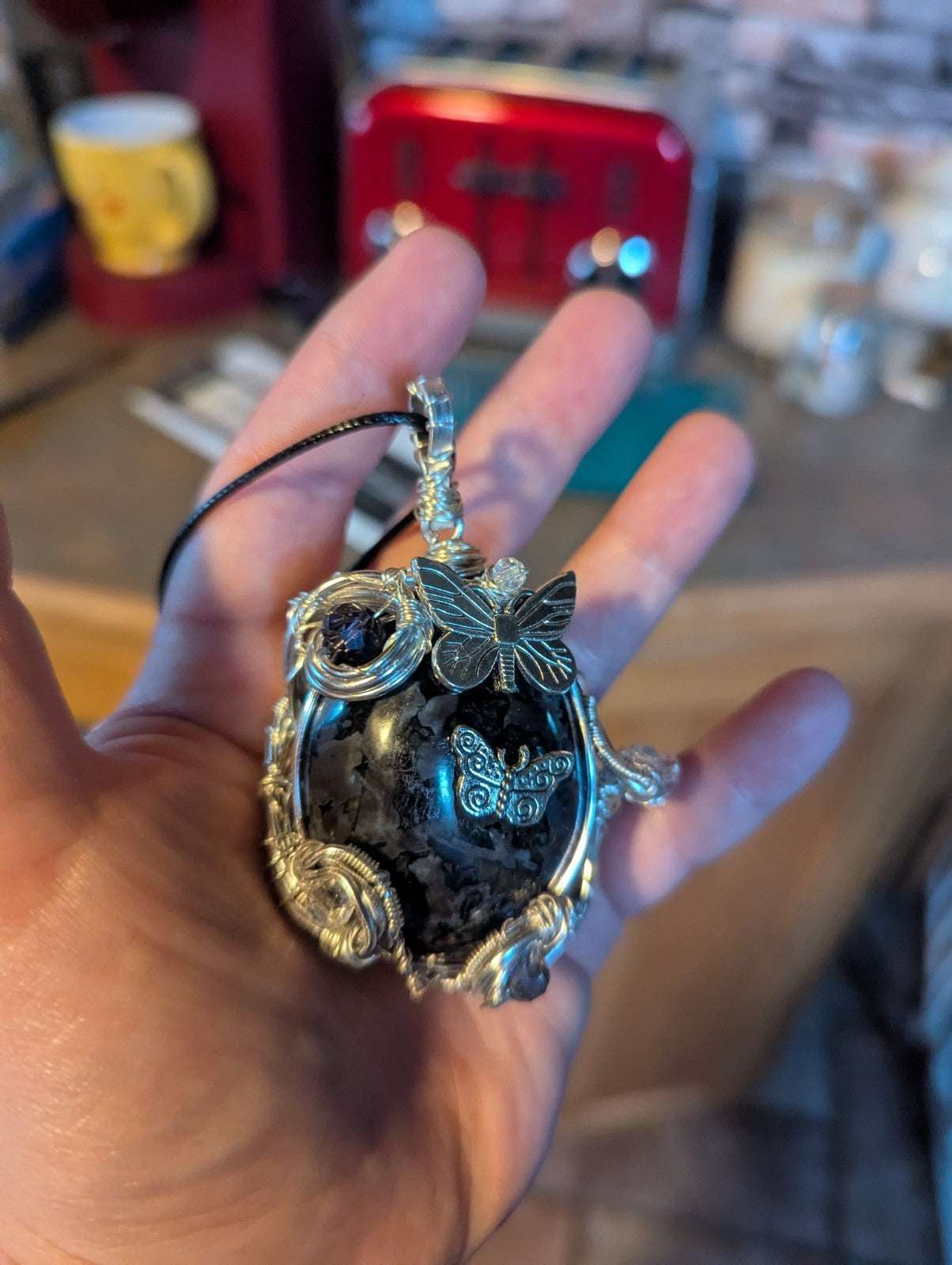 Mystic Merlinite Wirewrapped Necklace | Crystal Arborist