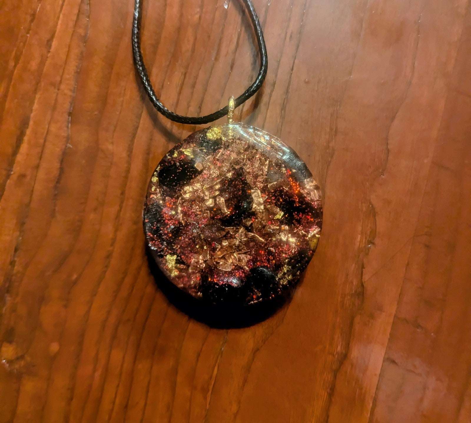 Tiger's Eye Orgonite Pendant: Red Amulet  for Protection | Crystal Arborist