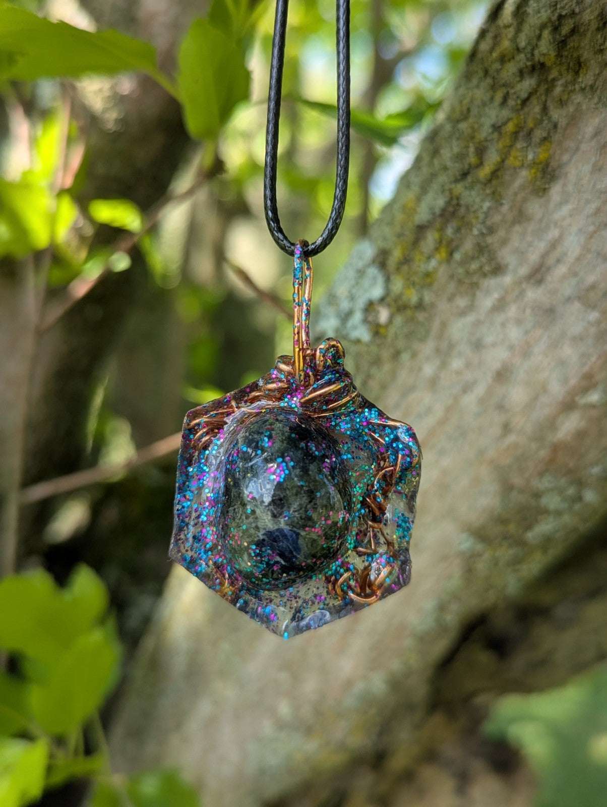 Blue Sodalite Star Orgonite Necklace, for Protection, and Inner Self Connection | Crystal Arborist