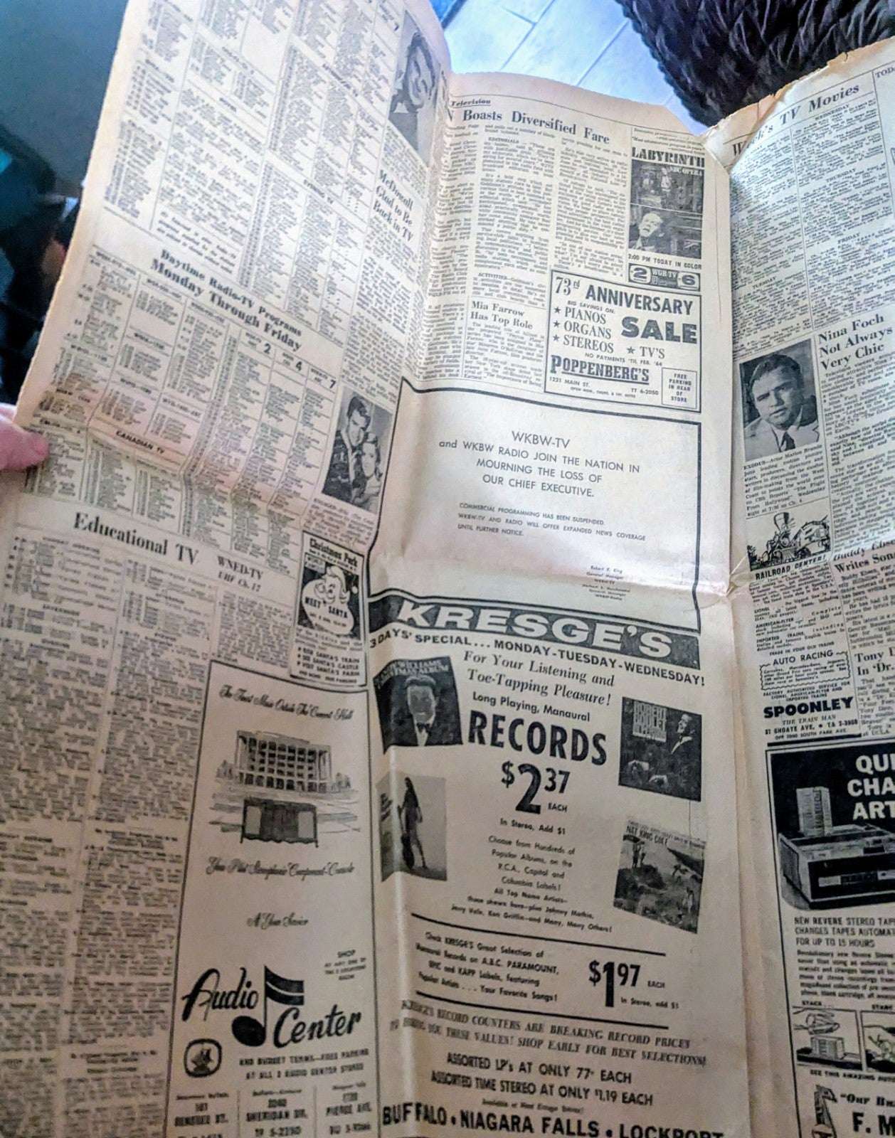 Vintage Buffalo Courier Express November 24, 1963 Newspaper, JFK Death | Crystal Arborist