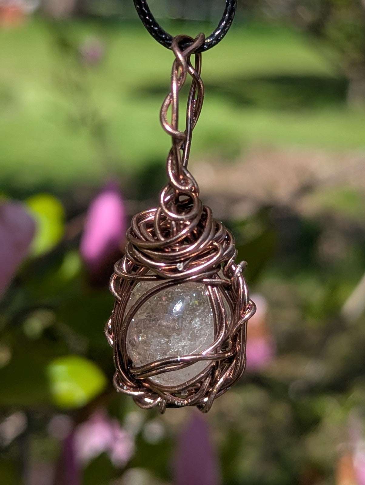 Smokey Quartz Wirewrapped Necklace for Serenity and Positive Energy | Crystal Arborist