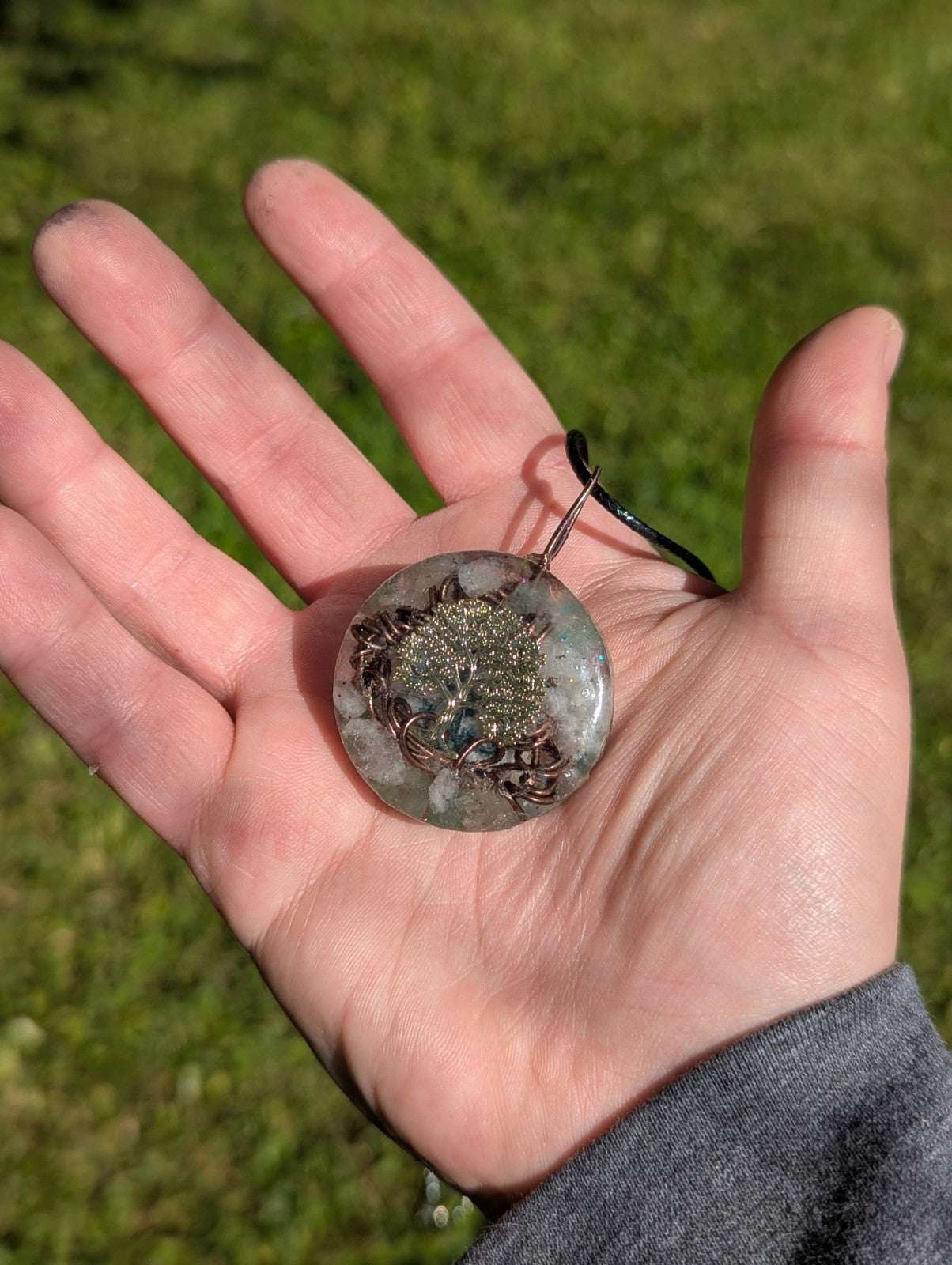 Moss Agate Gemstone Necklace, with Green Aventurine for Connection to Nature | Crystal Arborist
