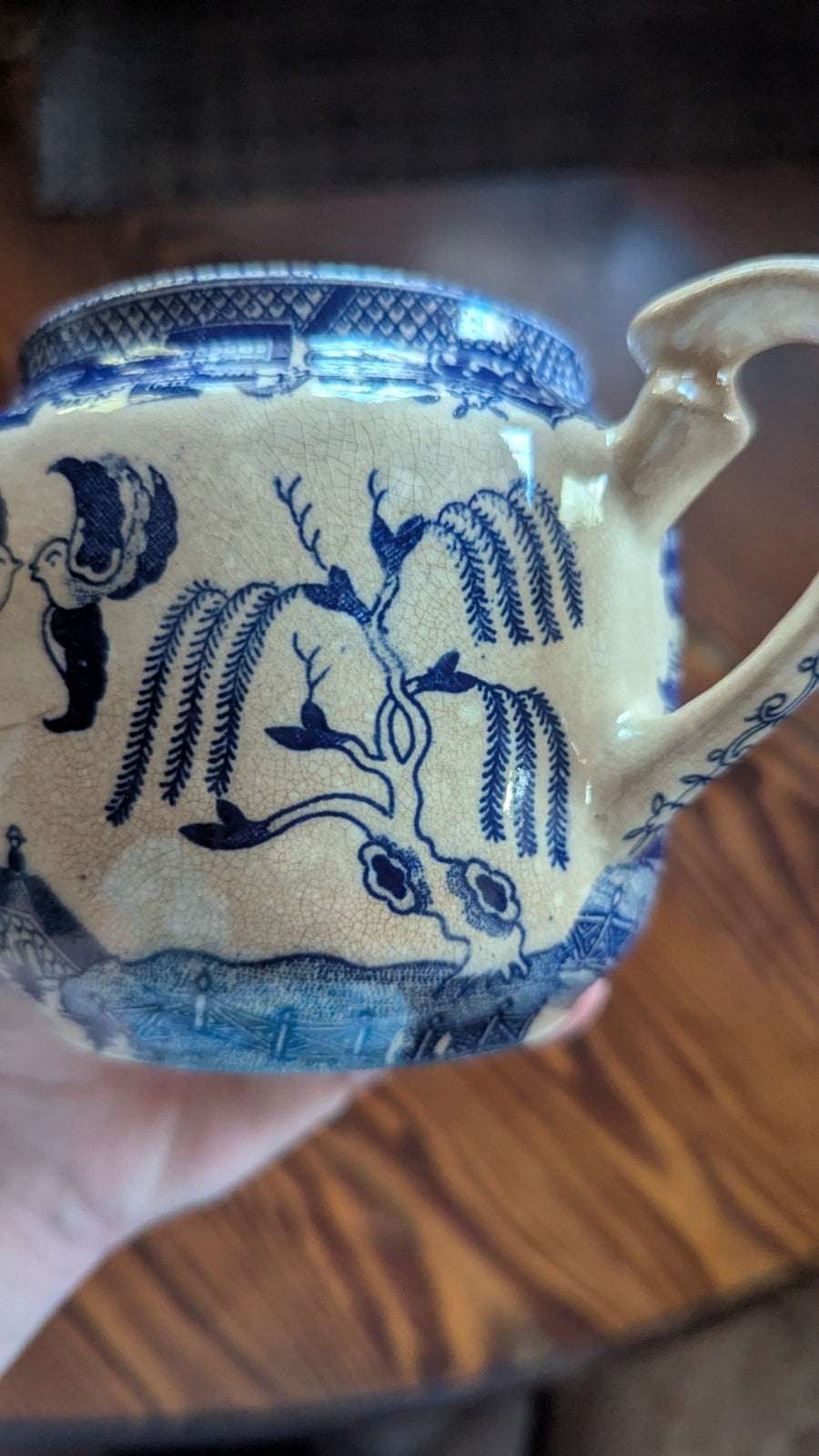 Blue And White Jar With Handles, Japan | Crystal Arborist