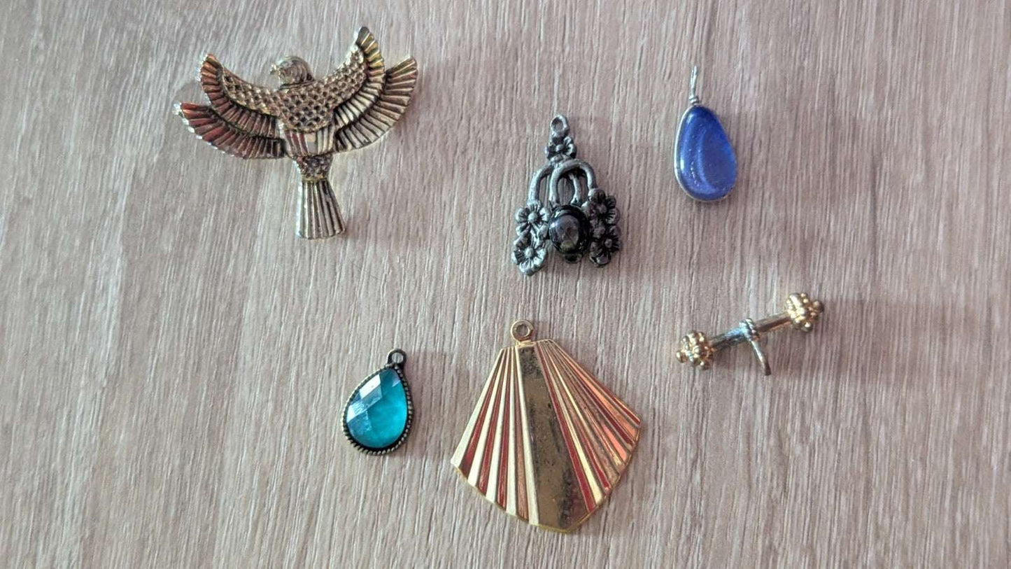 Vintage Pendants, Wearable, Lot Of Six | Crystal Arborist