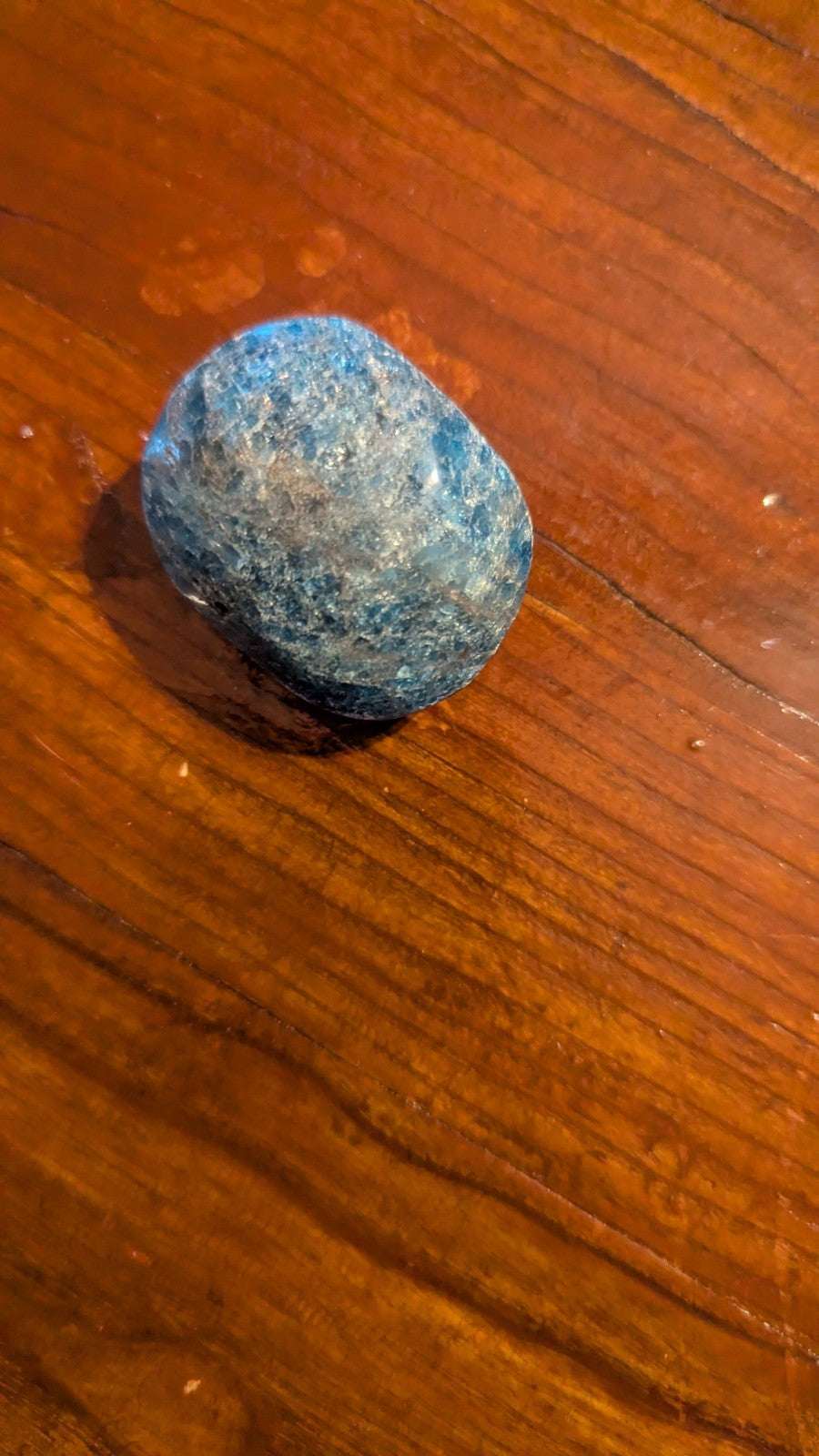 Natural Polished Blue Apatite Palm Stone Crystal Gemstone Reiki Healing Specimen | Crystal Arborist