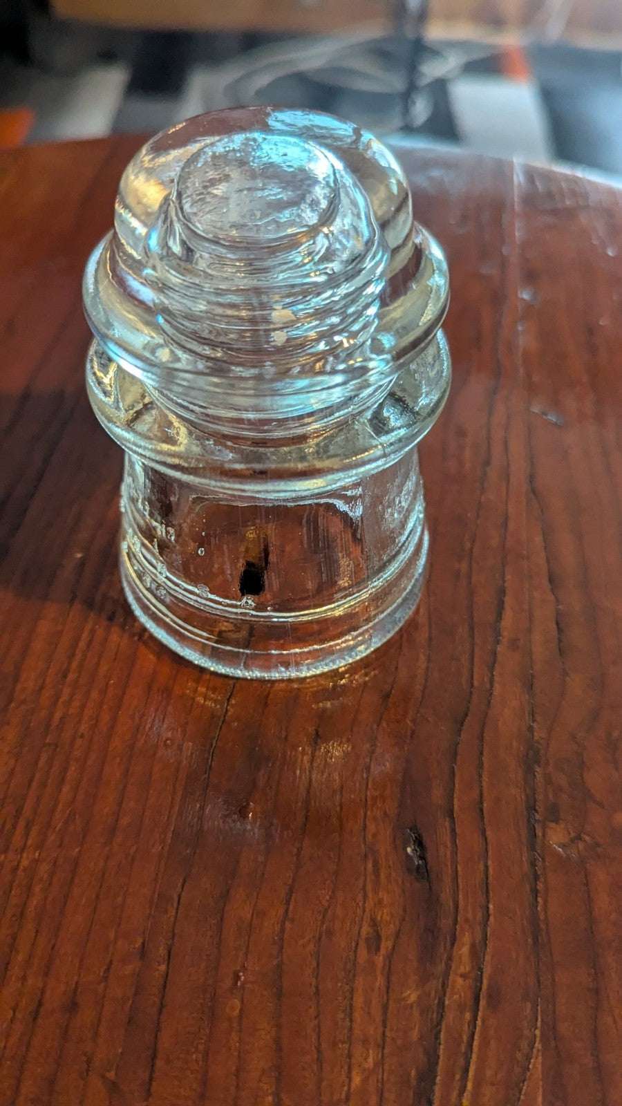 Clear Hemingray 16 Glass Insulator Cap | Crystal Arborist