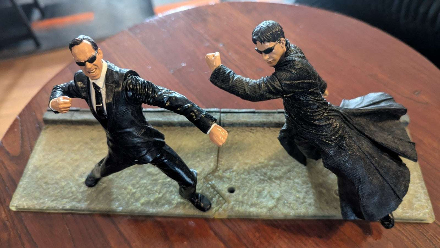 The Matrix, Neo And Agent Smith, Warner Brothers Action Figures | Crystal Arborist