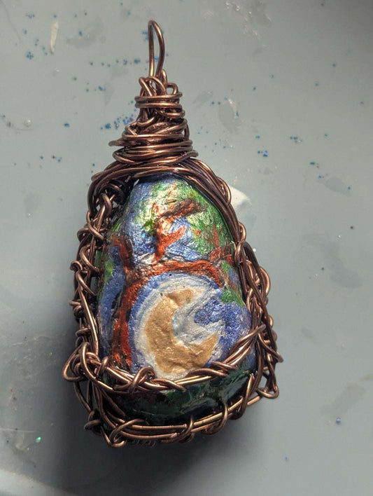 Crescent Moon Pendant  For Transformation, Growth, and Connection to Nature | Crystal Arborist