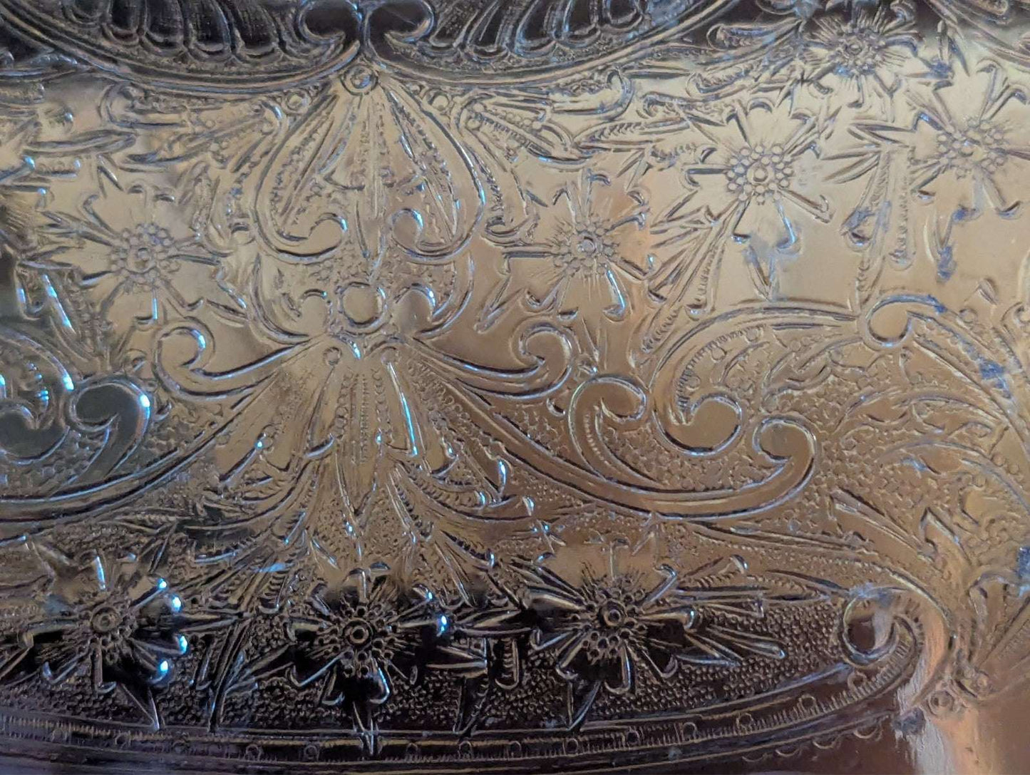 Vintage Silver Metal Serving Tray, Irvinware, Made in the USA | Crystal Arborist