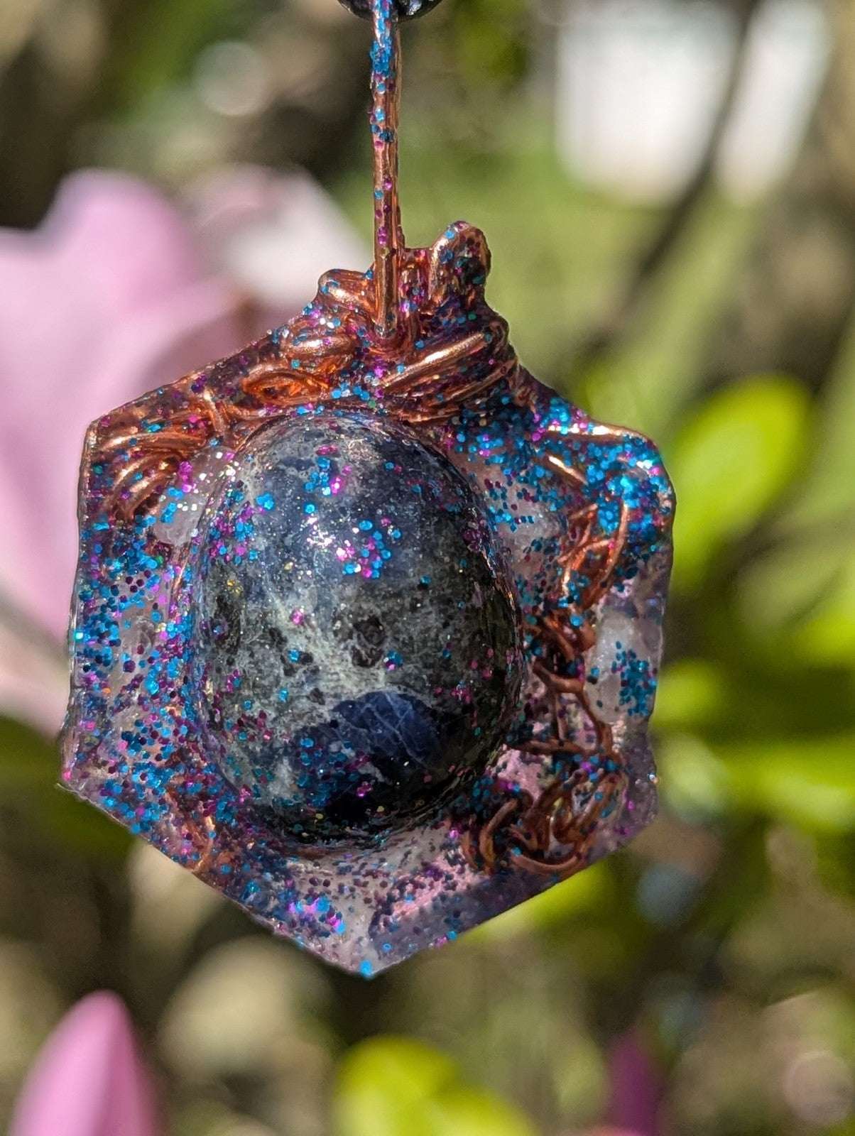Blue Sodalite Star Orgonite Necklace, for Protection, and Inner Self Connection | Crystal Arborist