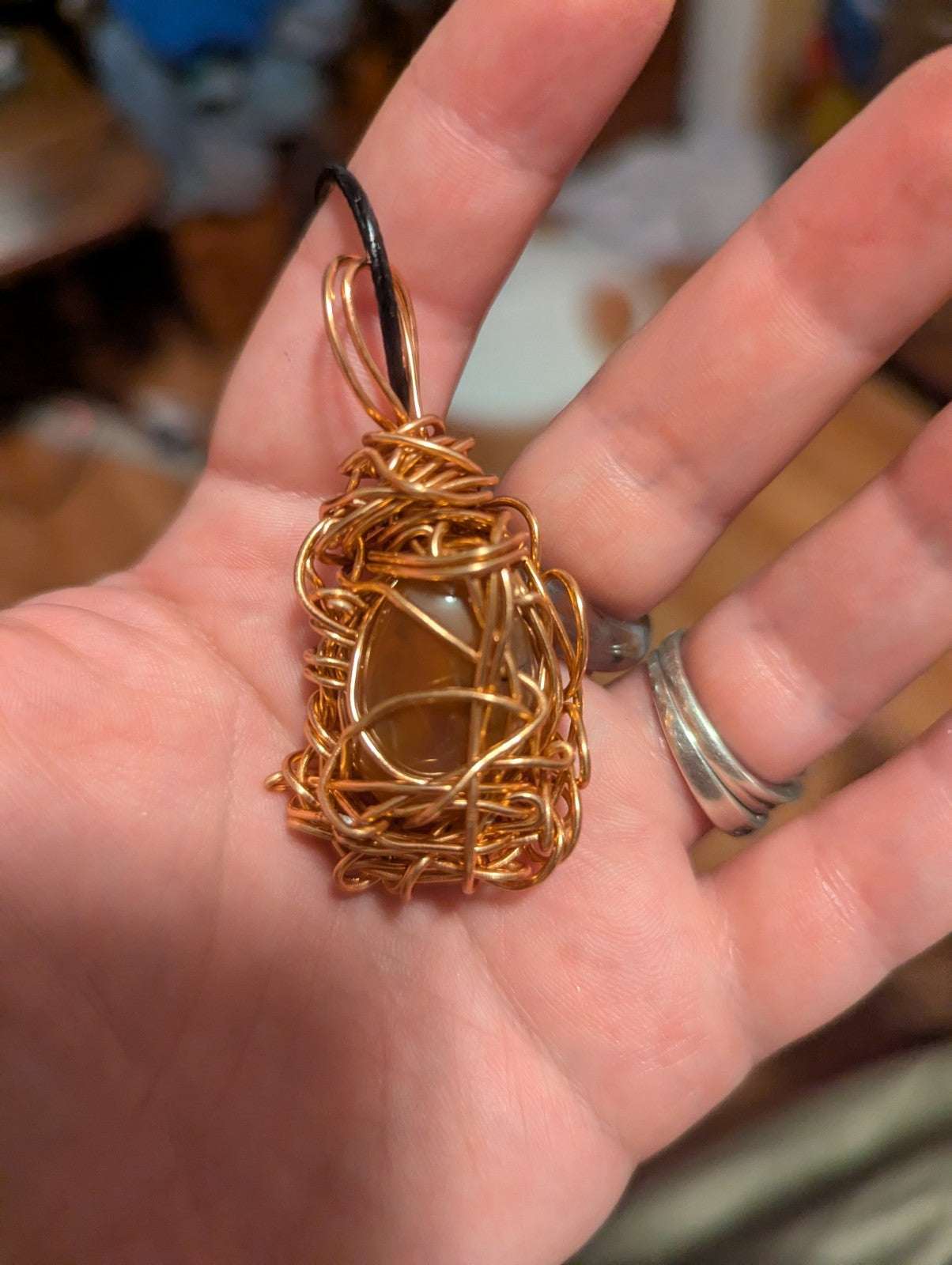 Carnelian Wire Pendant: For Courage and Creativity | Crystal Arborist