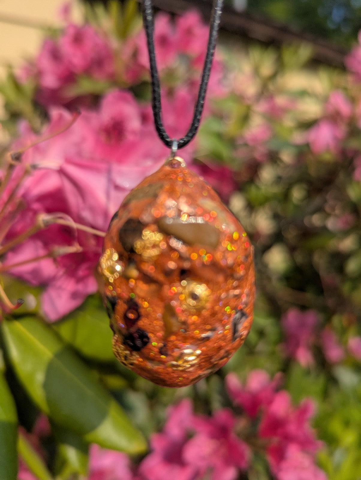 Orgonite 'Fruit Cake' Necklace For Protection, Grounding, and Personal Strength