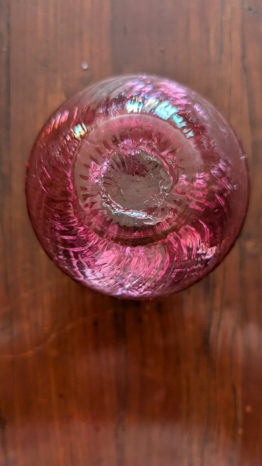 Small Vintage Pink Glass Vase