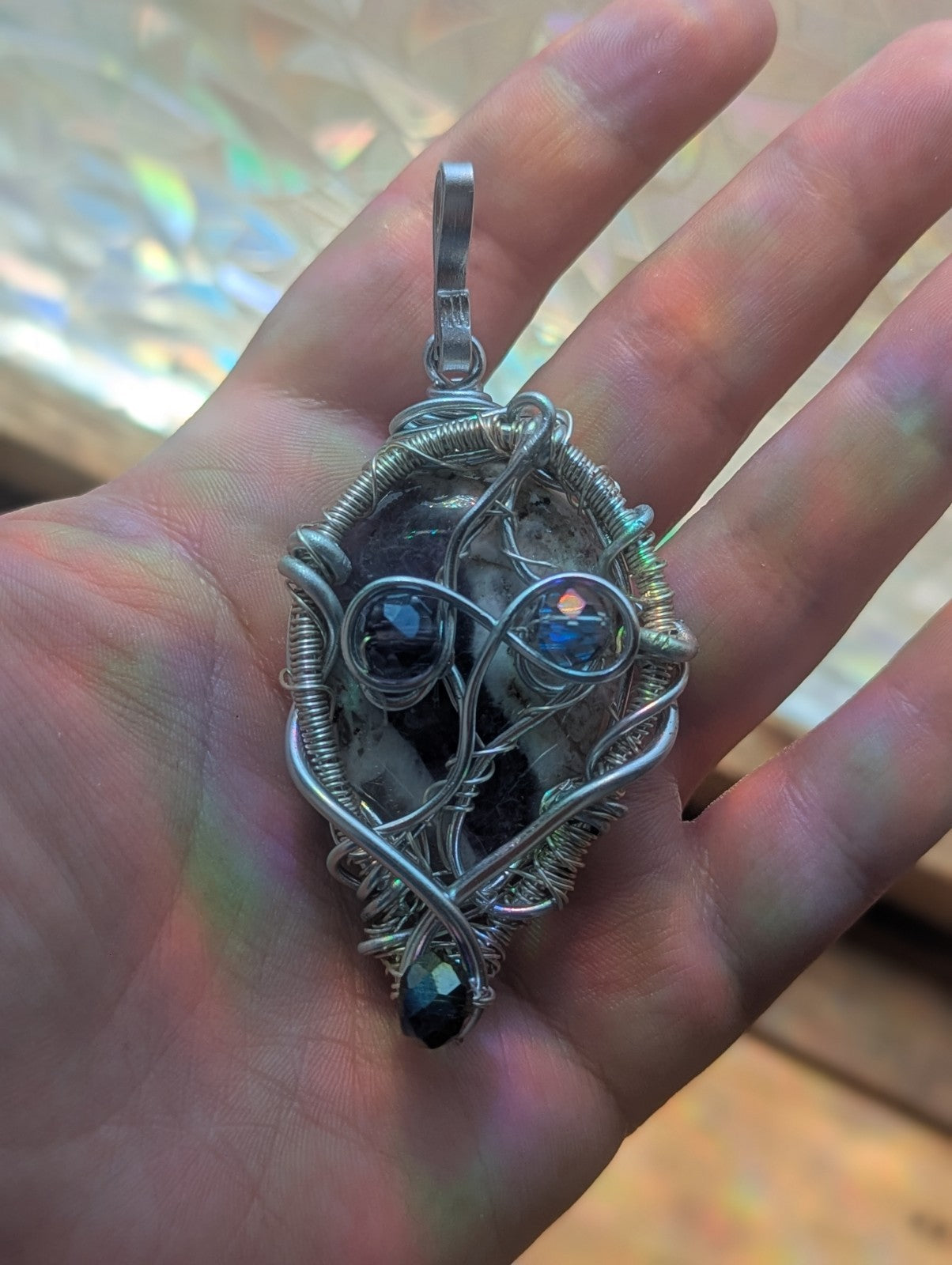 Handmade Dream Amethyst Pendant, Necklace, Natural Gemstone