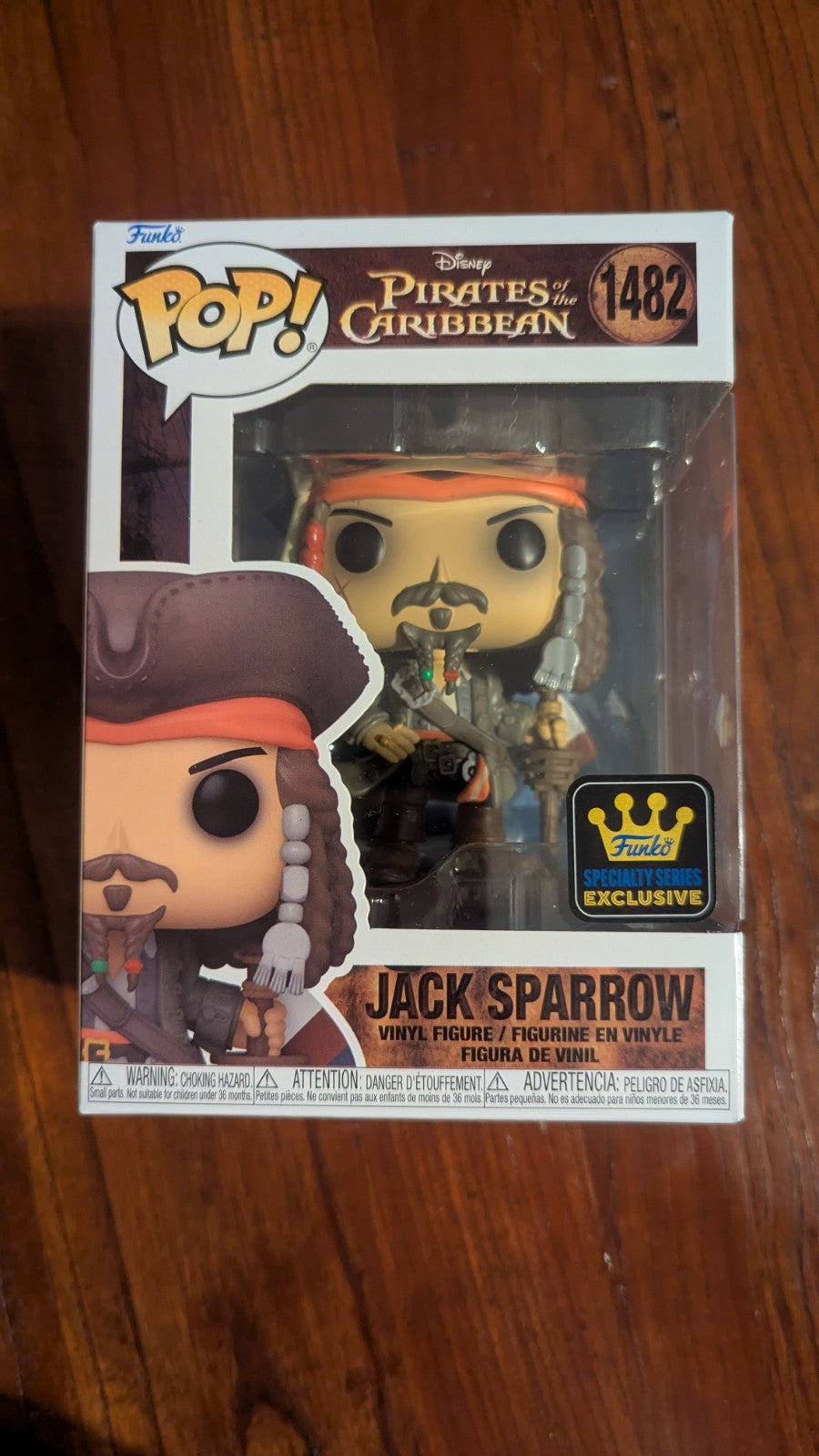 Captain Jack Sparrow Funko Pop, #1482, Funko Specialty Series Exclusive