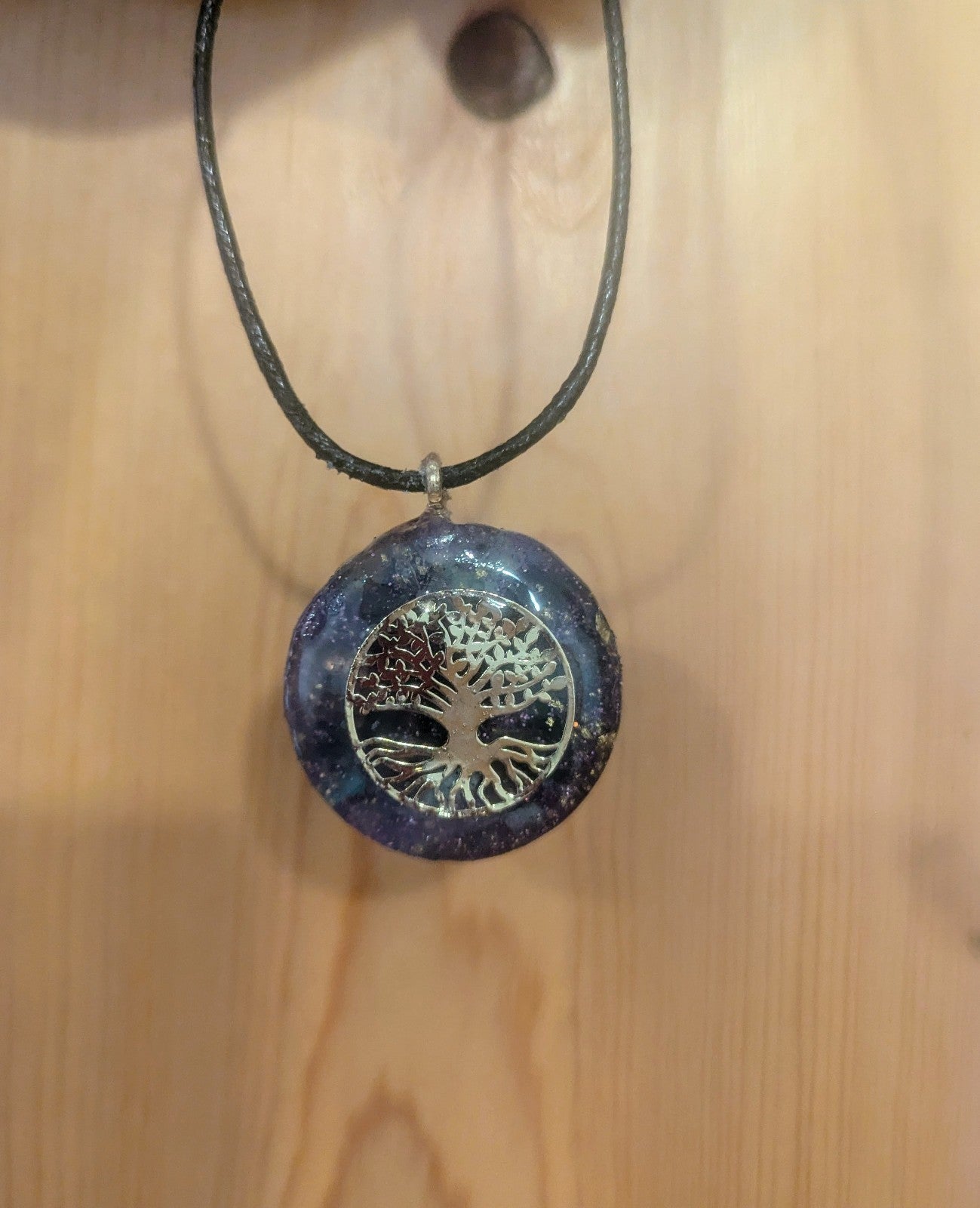 Orgonite Pendant: Purple Necklace for Prosperity and Inner Peace | Crystal Arborist