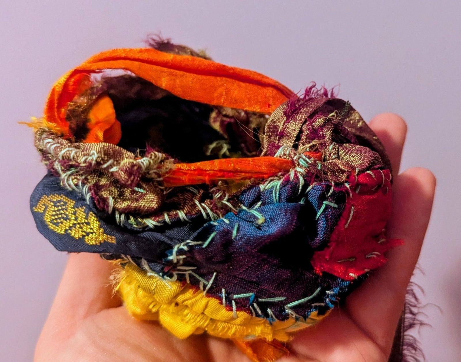 Protection and Grounding Gemstone Bundle with Handmade Drawstring Sari Silk Bag