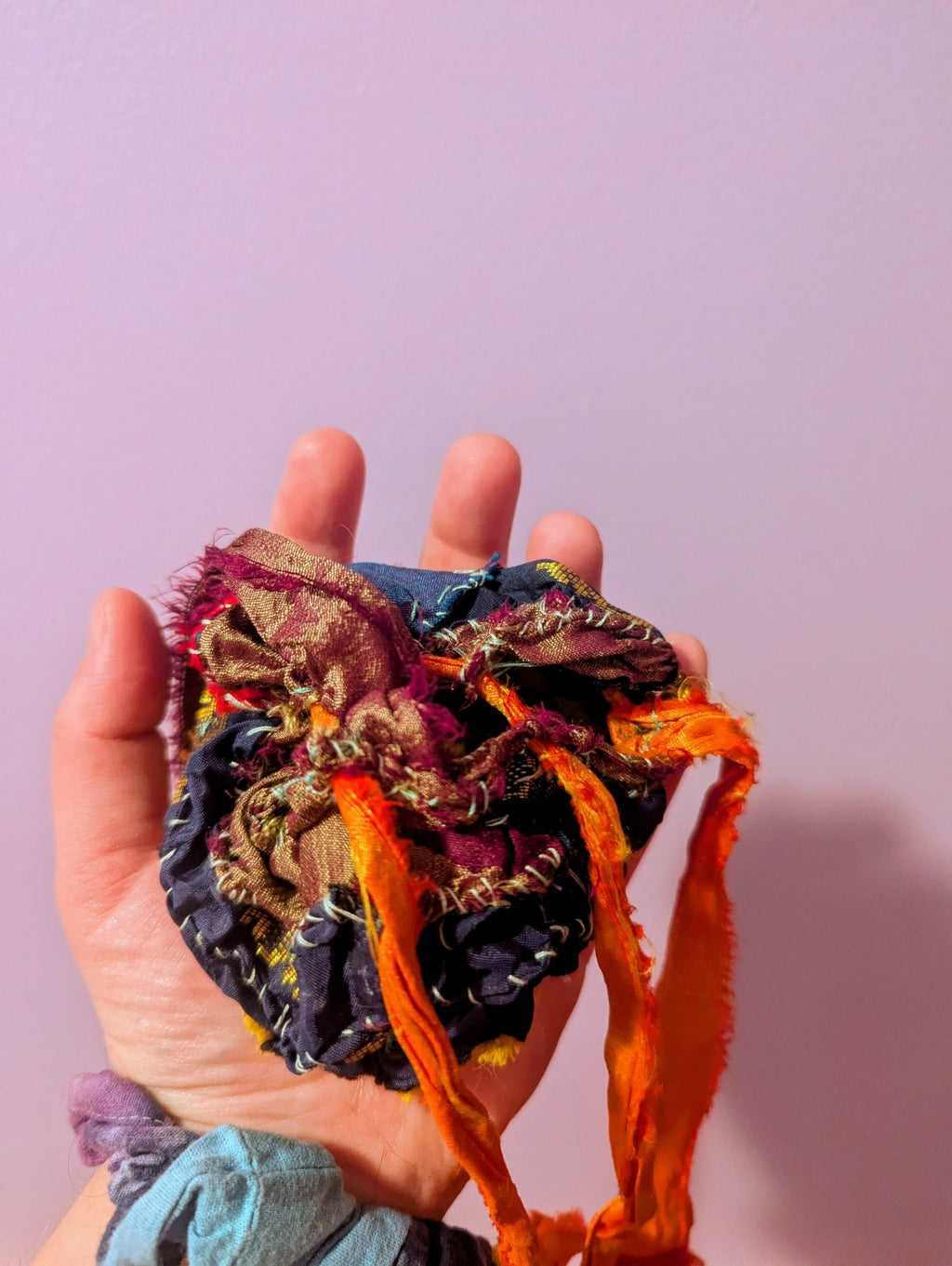 Protection and Grounding Gemstone Bundle with Handmade Drawstring Sari Silk Bag